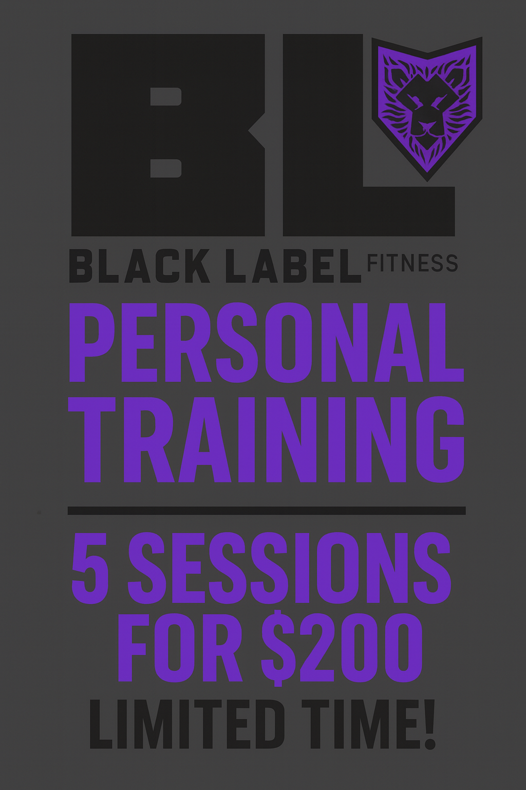 5 personal training sessions for $200