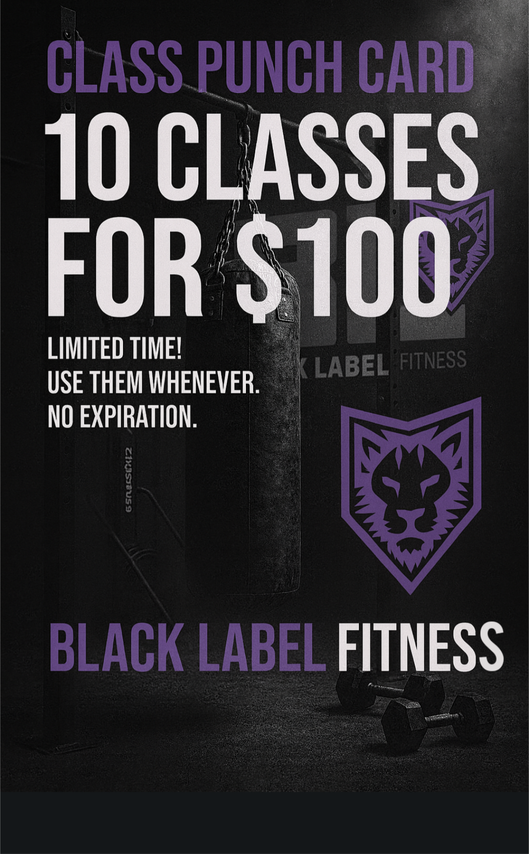 10 Class Card for $100