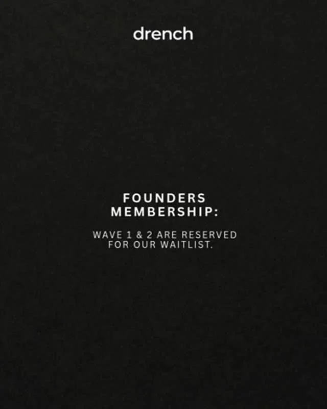 Built for more than just a workout. We love &amp; honor our community, so wave 1 &amp; wave 2 of our founding memberships will be reserved for our waitlist! ⁠
⁠
Drench is where strength meets intention &mdash; a space designed to challenge your body,