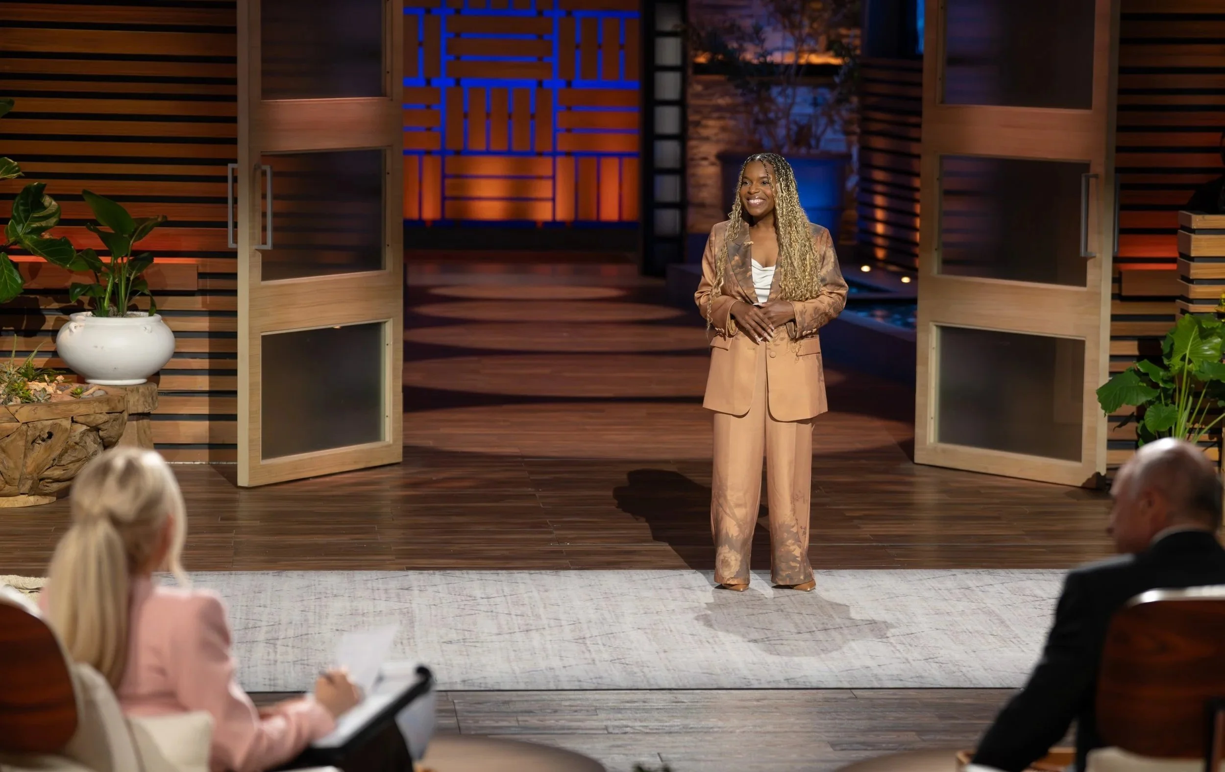 Scratch LA Wellness founder Mya Hicks pitching her ASMR wellness business to the Sharks on ABC's Shark Tank.