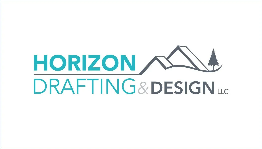 Horizon Drafting & Design LLC Business Card & Logo by Em GRAPHICS art LLC