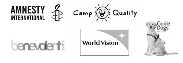 Logos  amnesty international camp quality world vision guide dogs Australia .jpg
