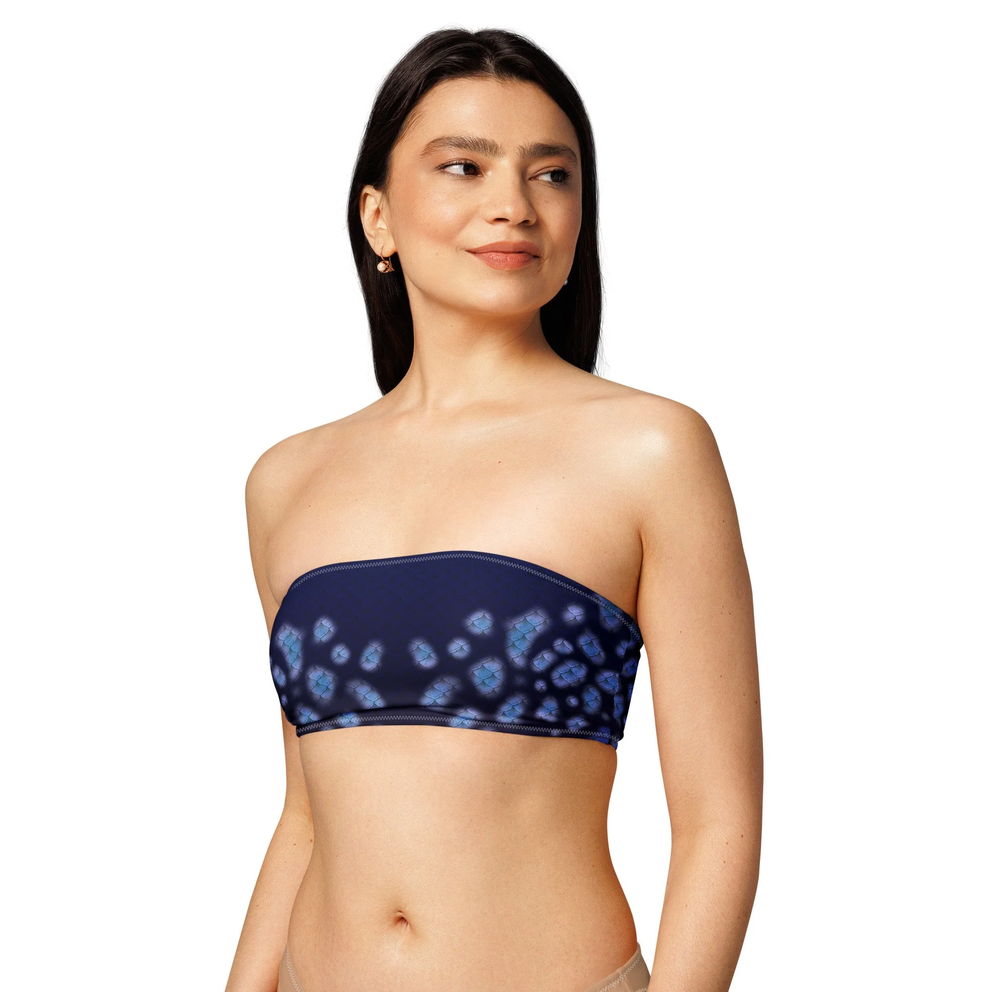Ice-Veil Bandeau Bikini Top