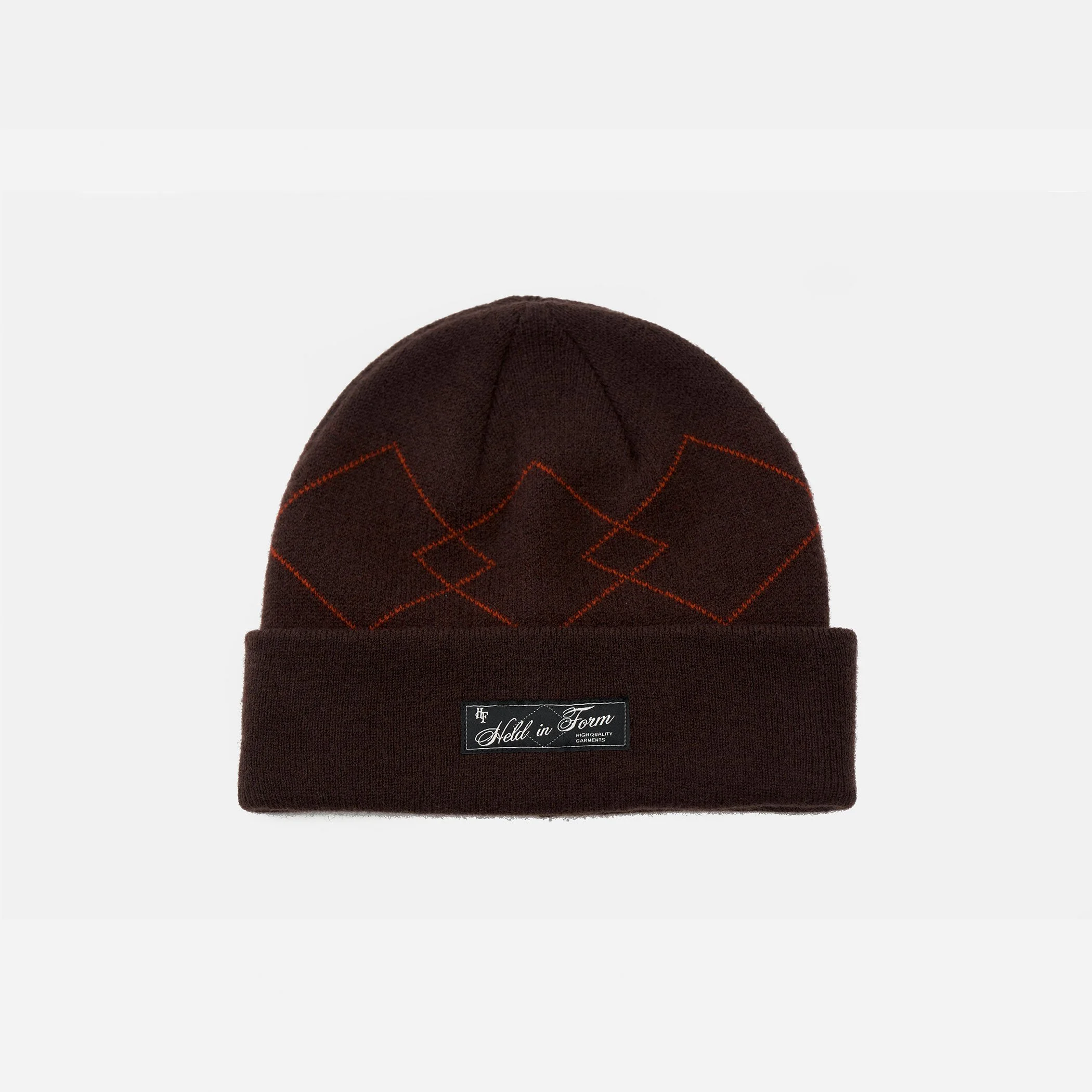 Merino Diamond Beanie - Coffee