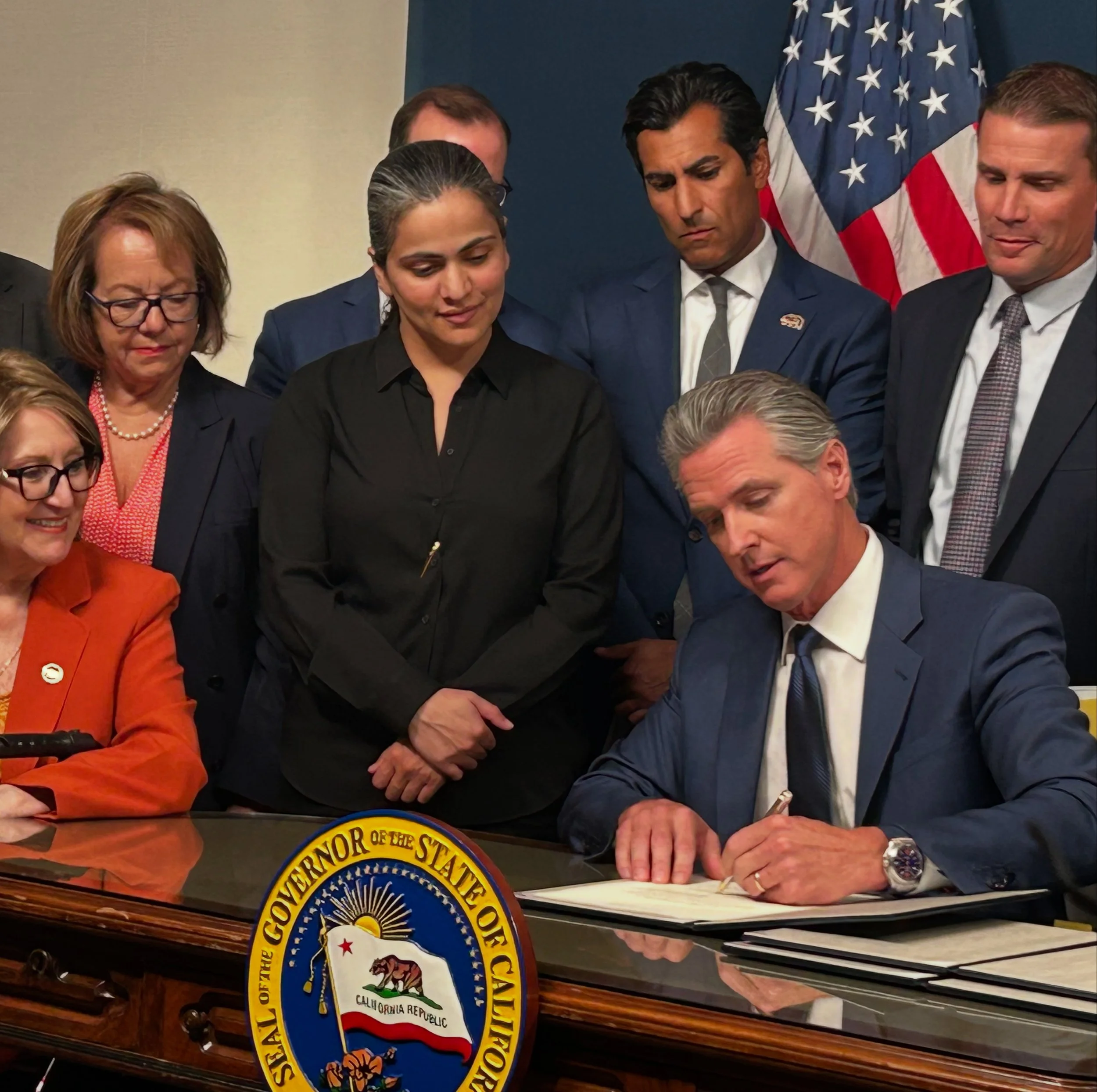 Governor Gavin Newsom signing bills