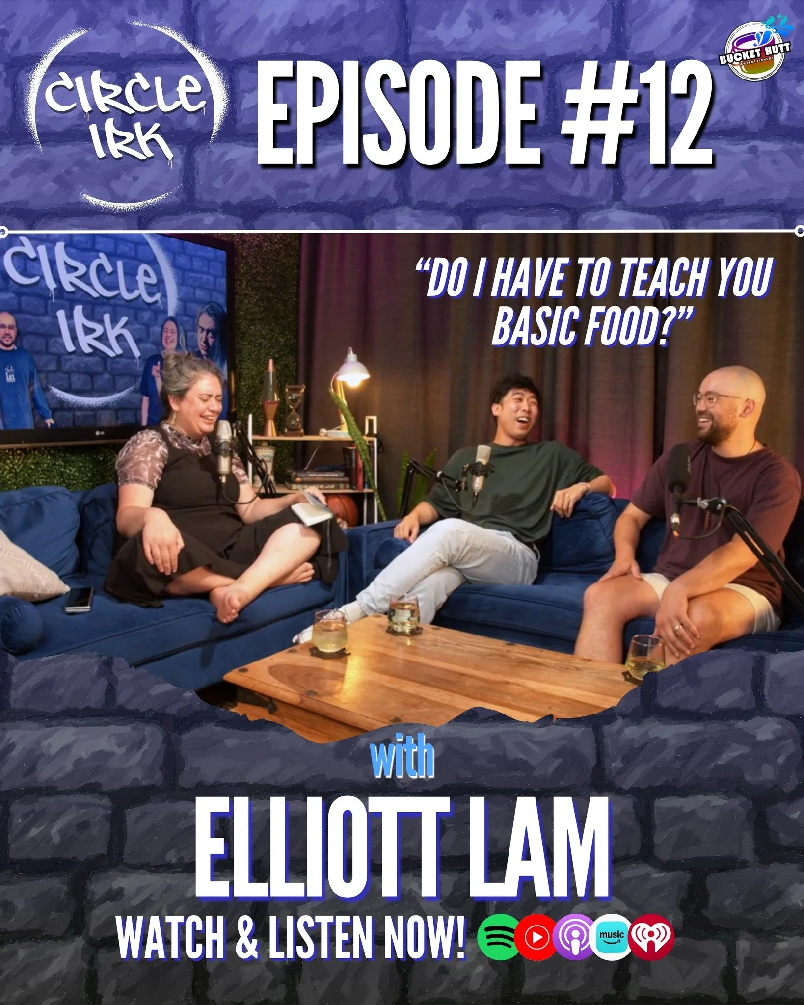 EPISODE 12 OUT NOW! 💦
Comedians and real-life married couple Mo Munn and Q Potts chat with Elliott Lam about comedy, writing musicals, food yum yums and more! 

You can catch new episodes of Circle Irk every fortnight on our YouTube channel - or whe