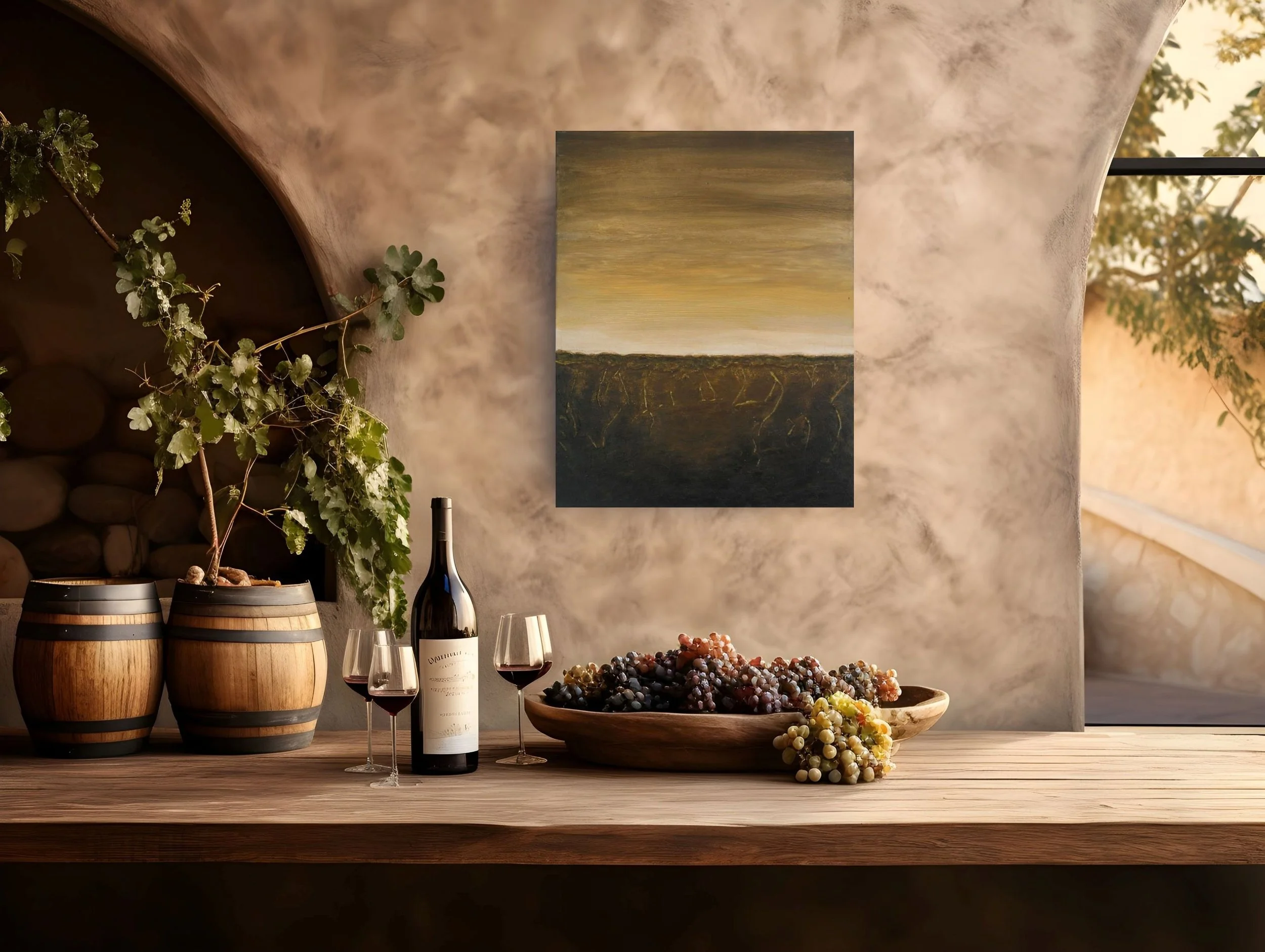 Storm Brewing  | Conceptual Piece | Framed | Mixed Media on Textured Canvas | 20" x 16"