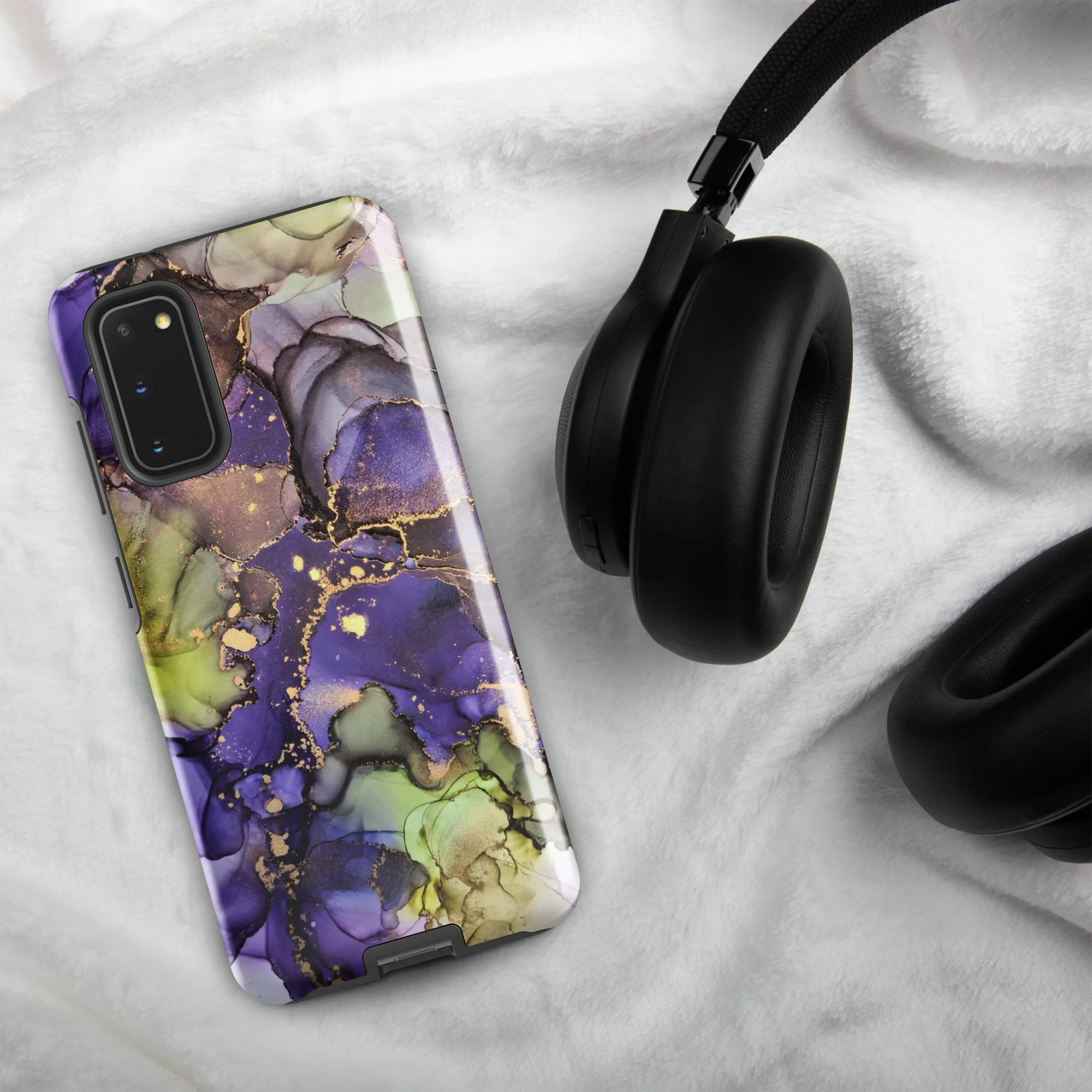 Samsung® Tough Case - Purple Green & Gold Marble