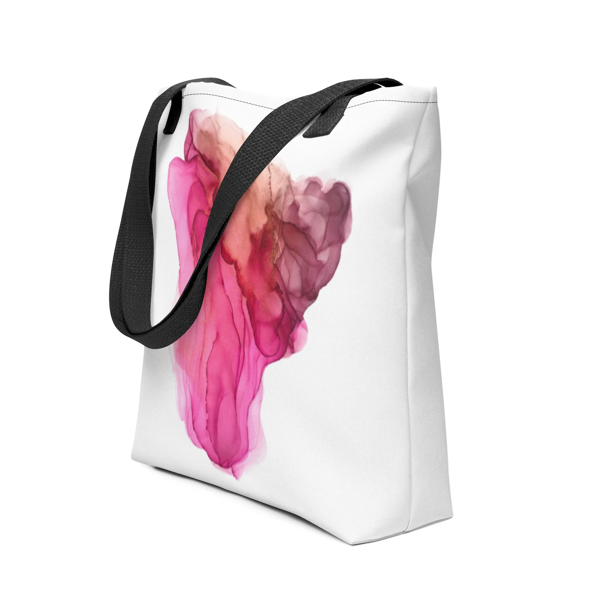 Tote bag - 15" x 15" - Pink Blush & Mauve Bloom