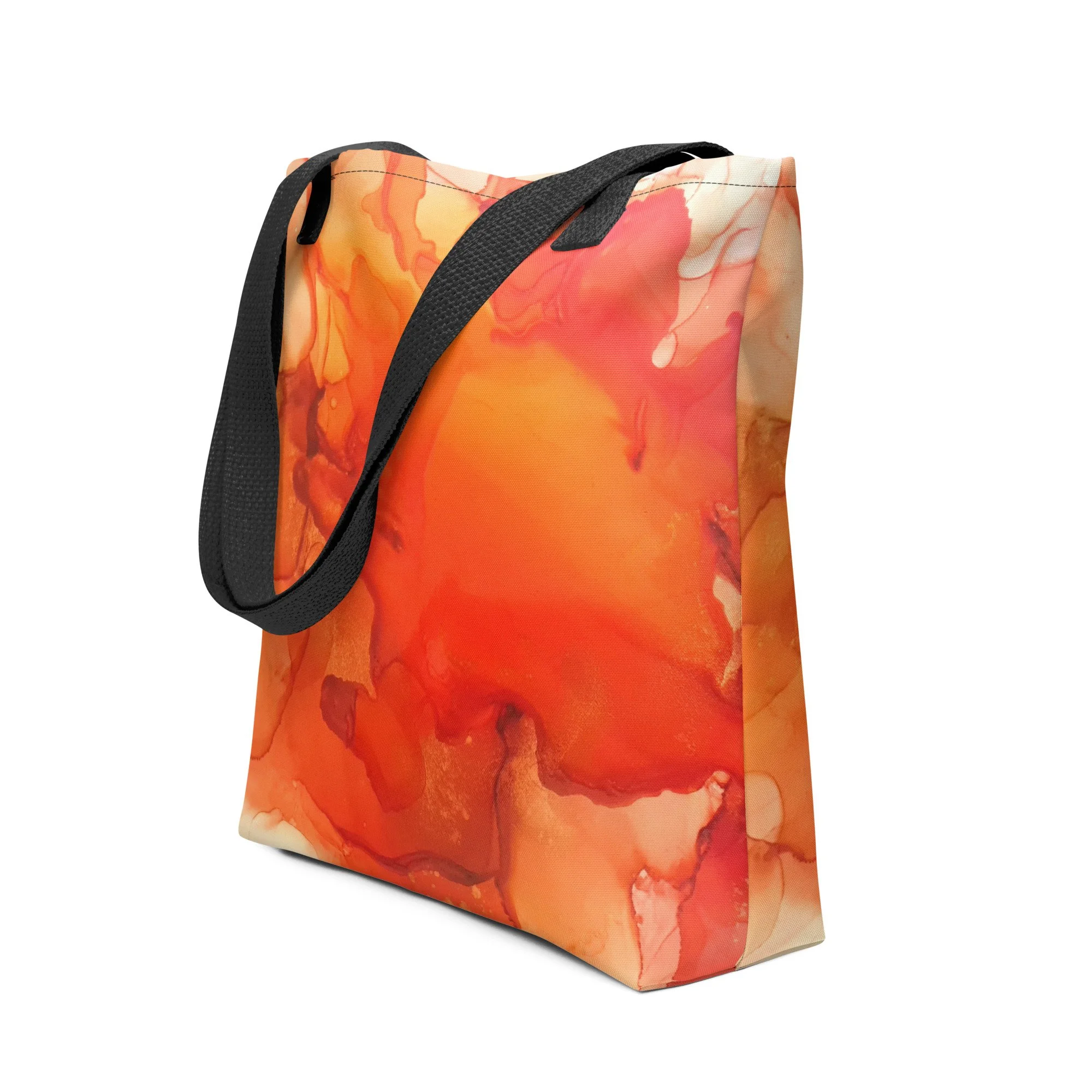 Tote bag - 15" x 15" - Orange Marble