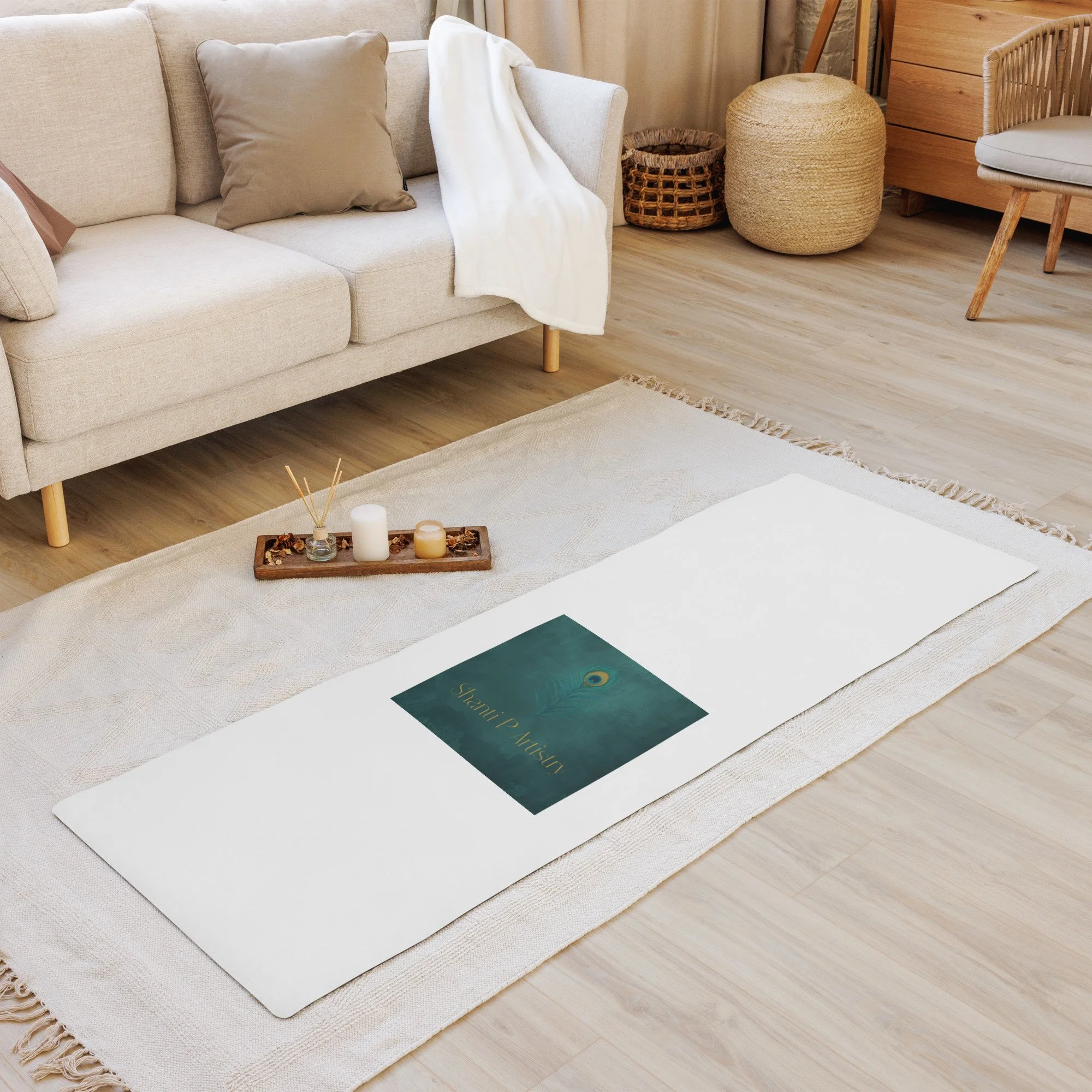 Yoga mat - Shanti P Artistry (Teal)