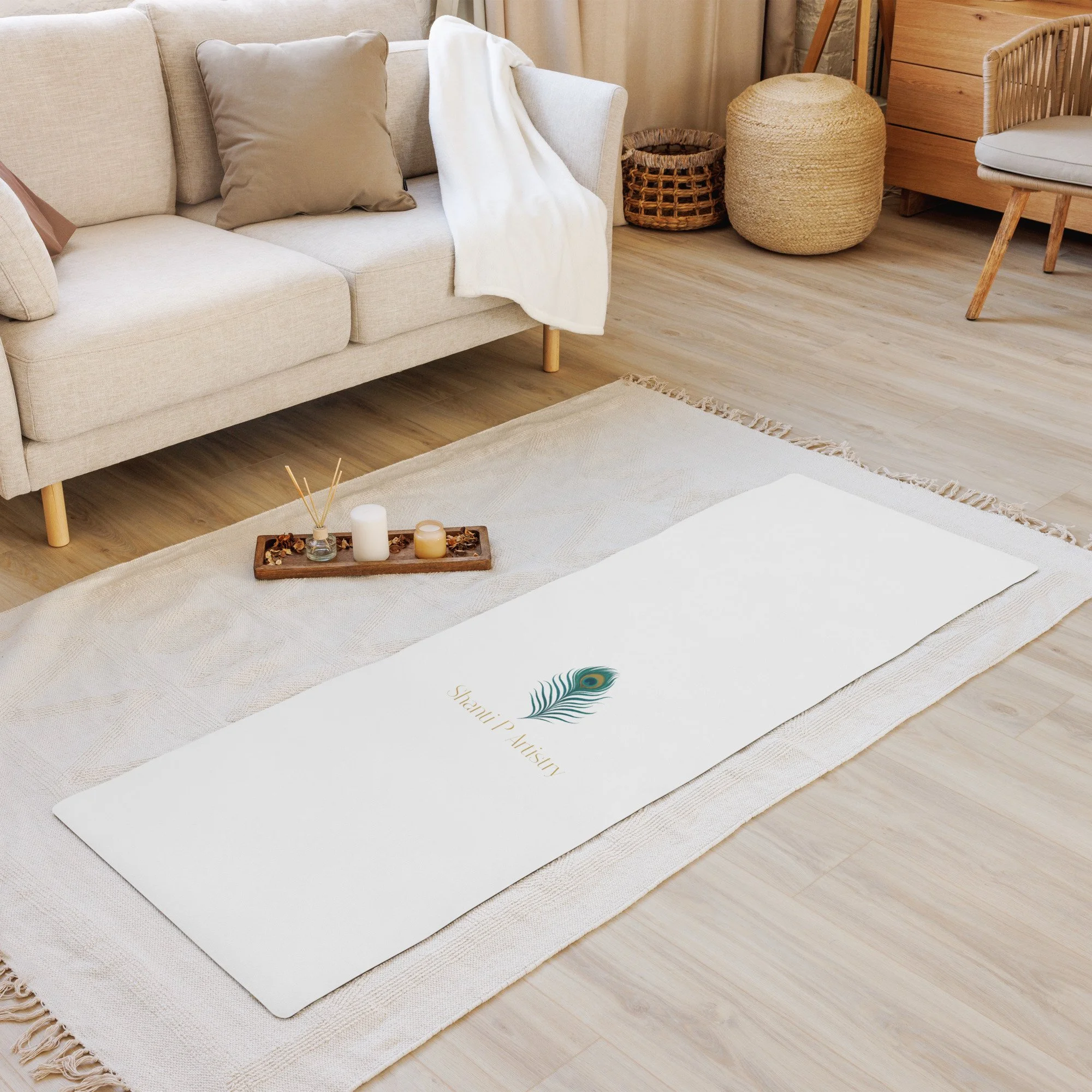 Yoga mat - Shanti P Artistry (White)
