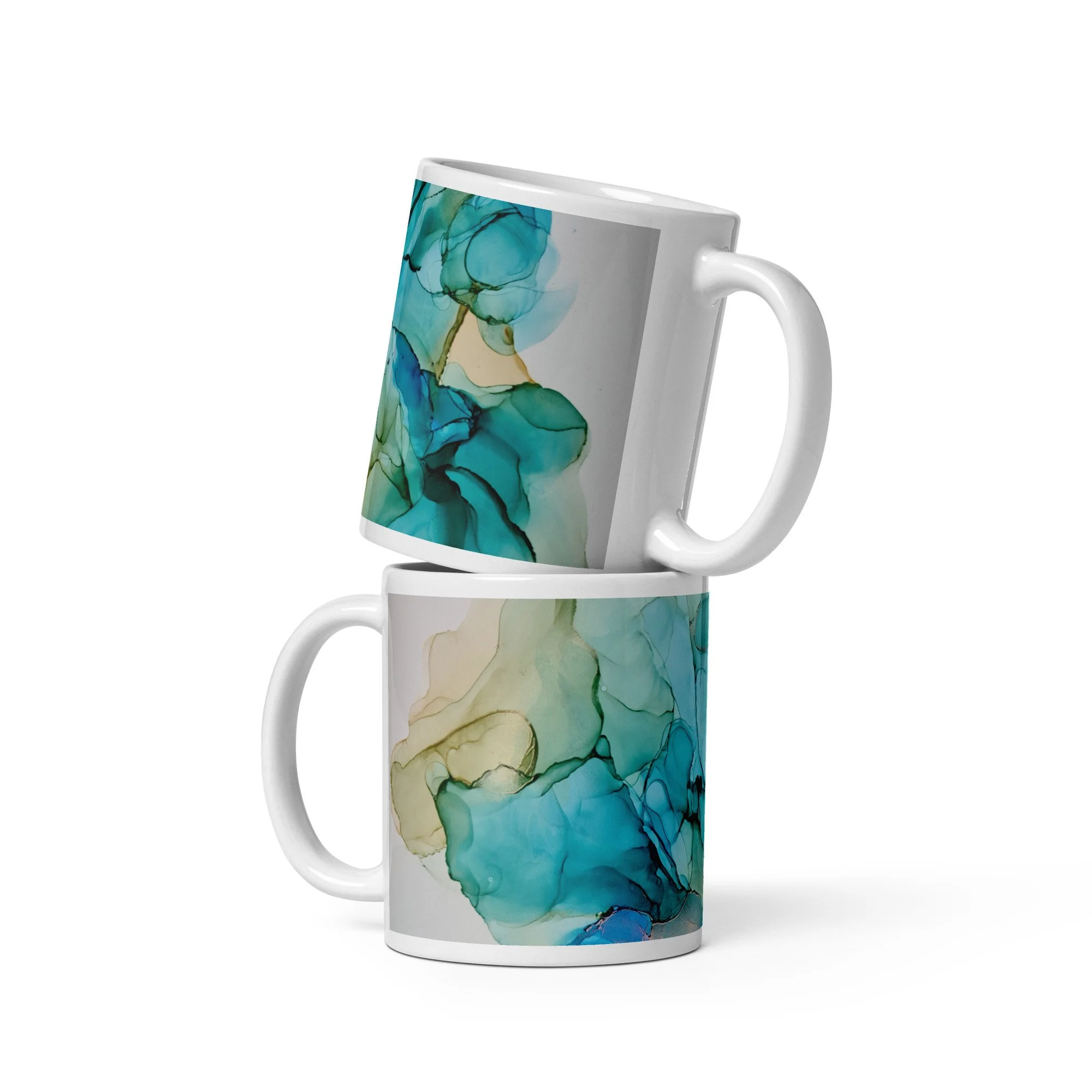 White glossy mug - Beach I