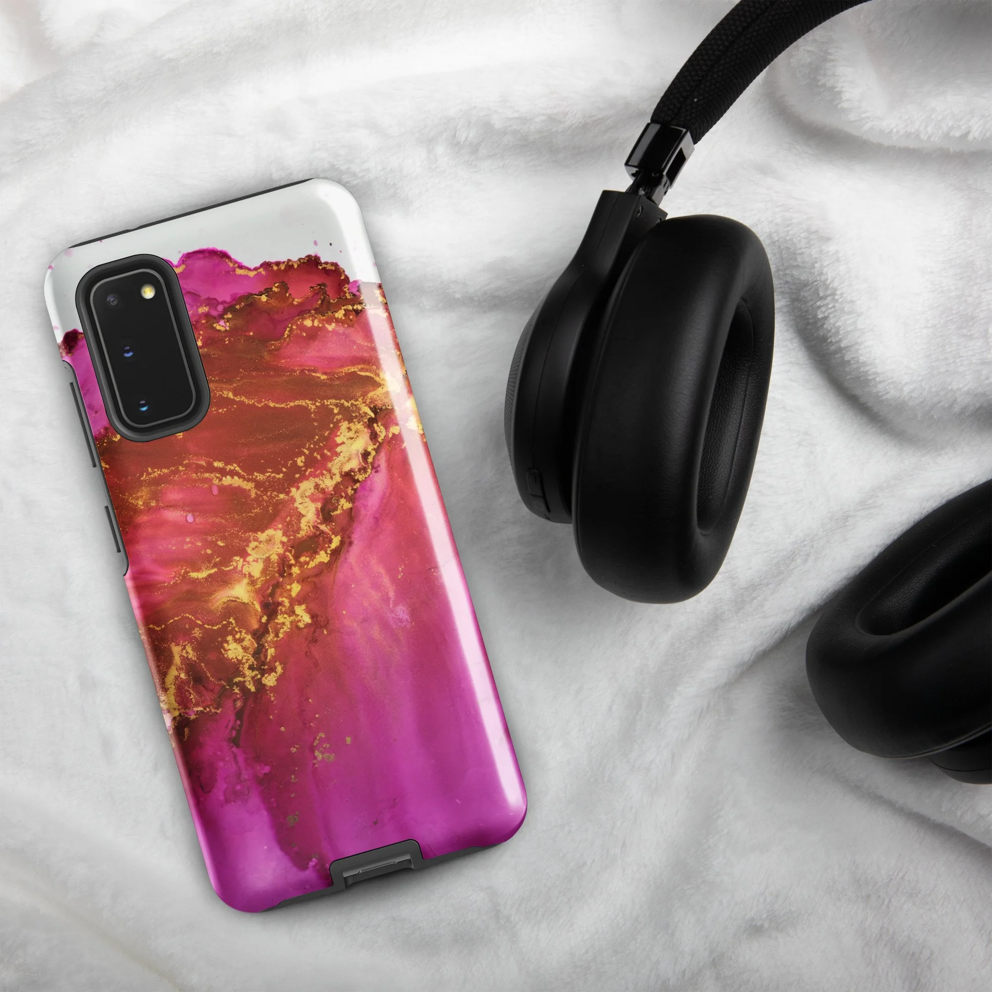 Samsung® Tough Case - Pink & Gold Bloom
