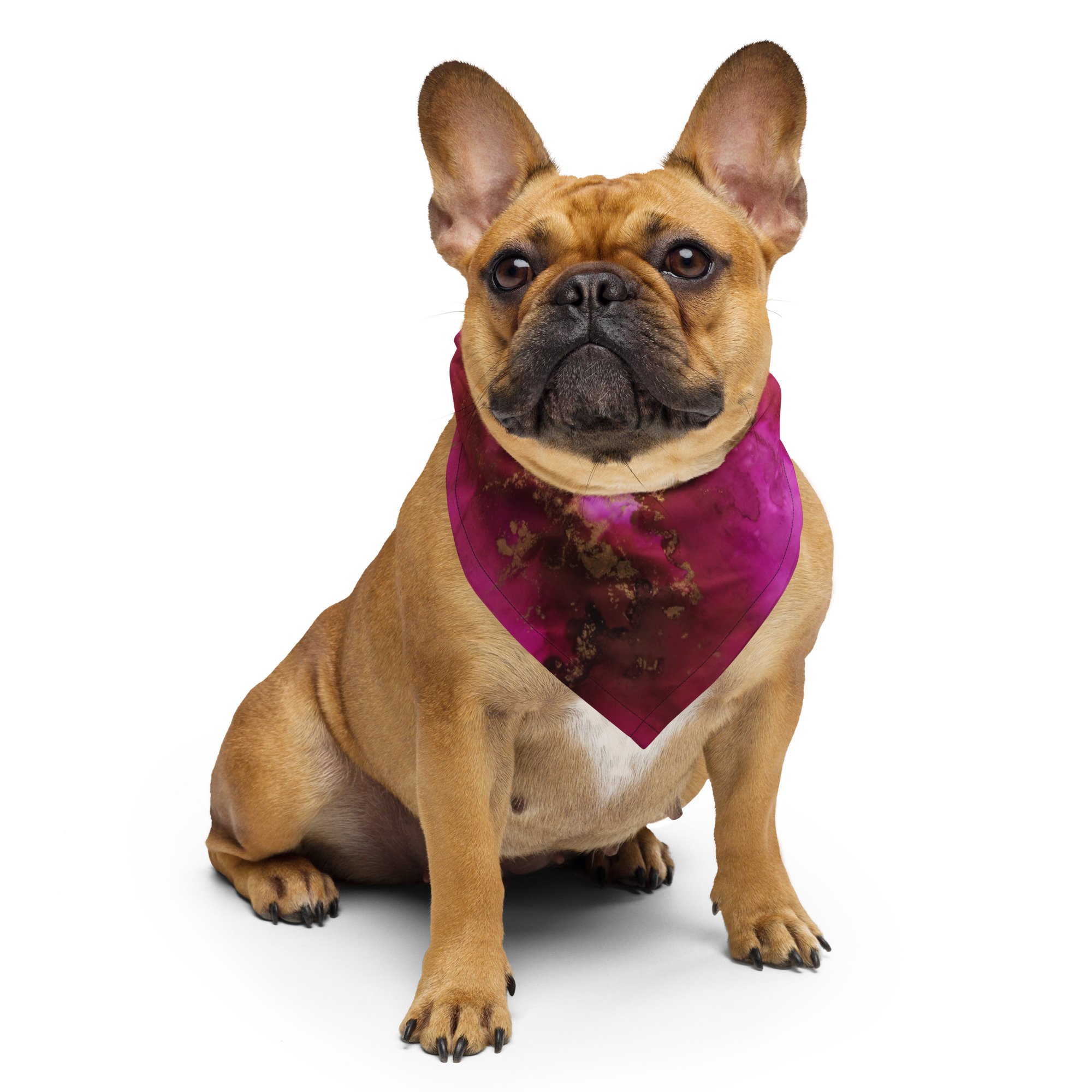 All-over print bandana - Pink & Gold Bloom