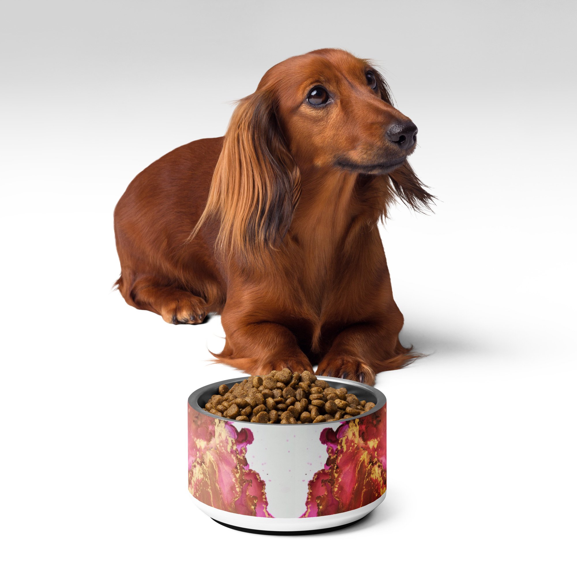 Pet bowl - Pink & Gold Bloom