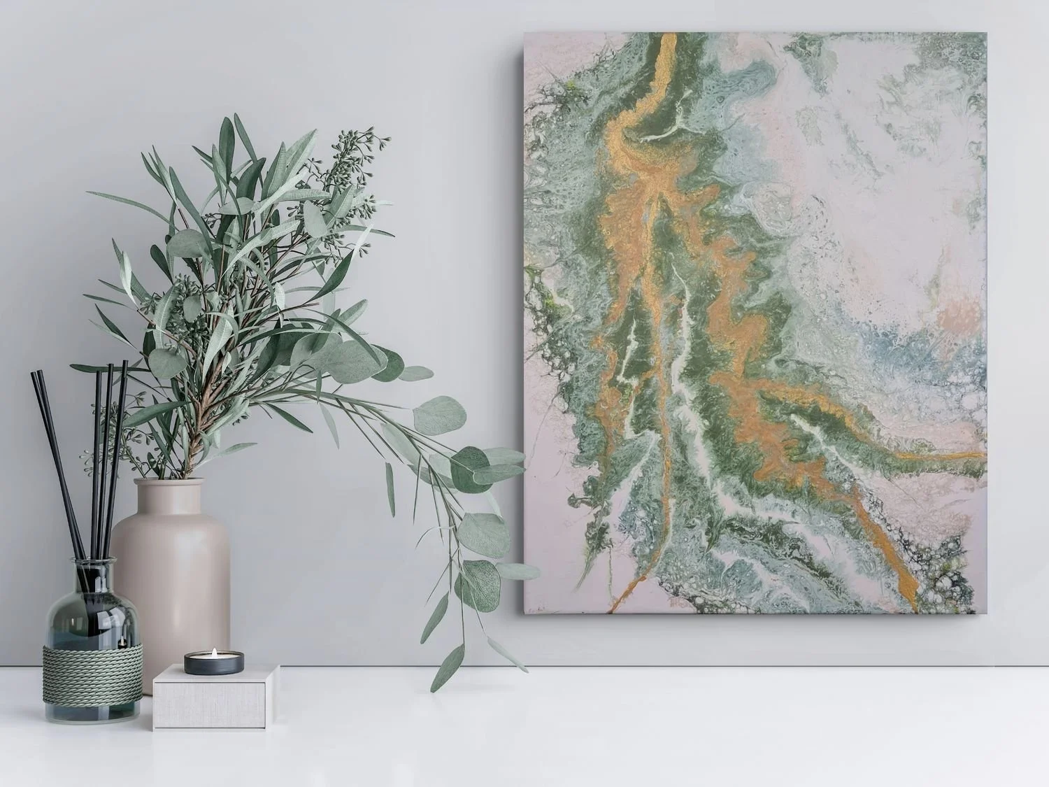 Flow - Disperse | Conceptual Piece | Mixed Media on Canvas | 20" x 16"