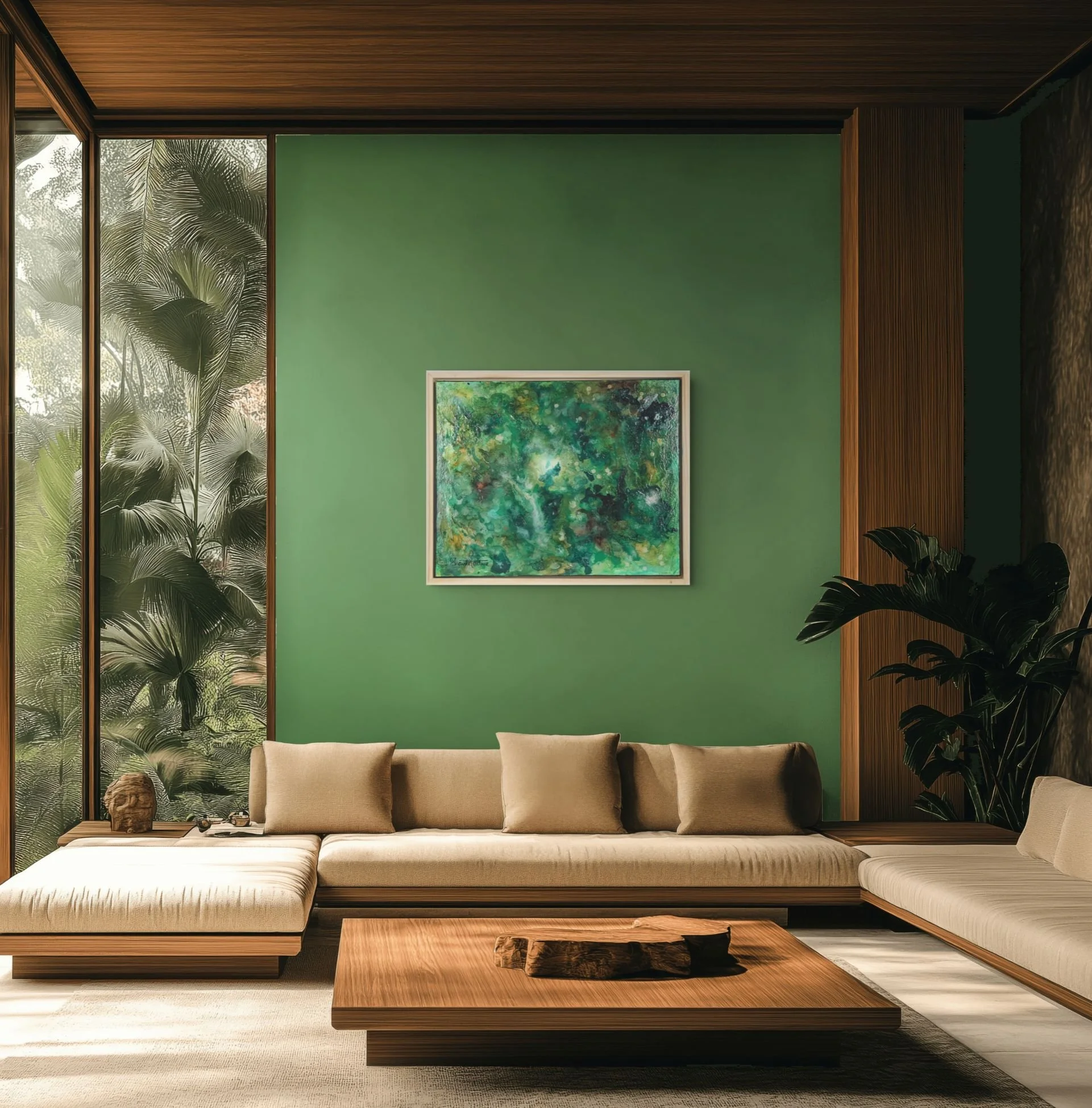 Air - Forest | Conceptual Piece | Framed | Mixed Media on Textured Canvas | 20" x 16"