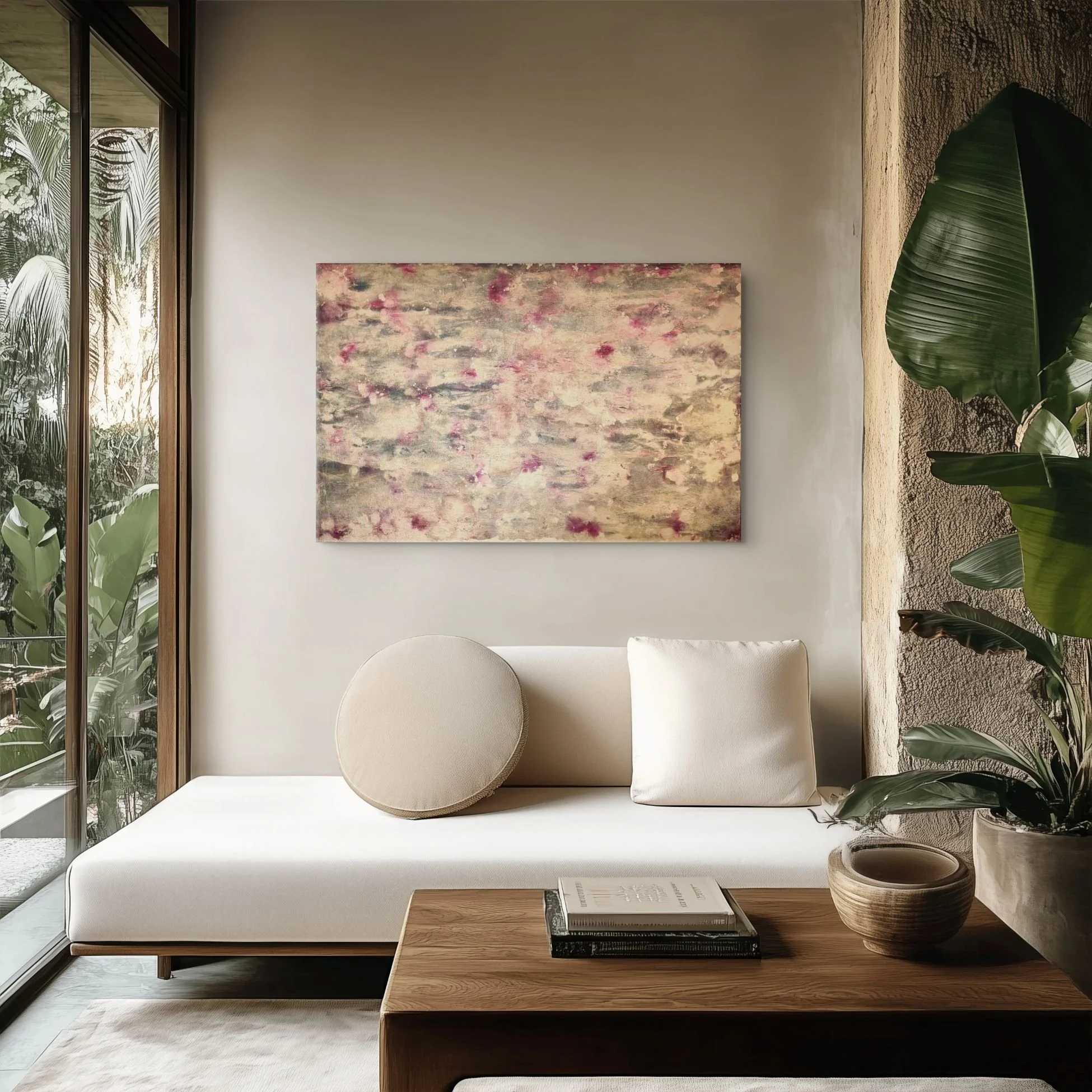 NEW! | Lotus Pond | Conceptual Piece | Unframed | Mixed Media on Textured Canvas | 36" x 24"