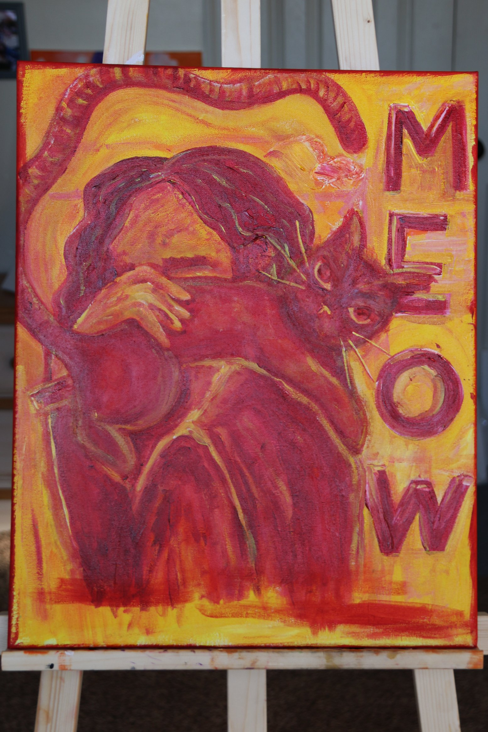 "MEOW" Original Painting