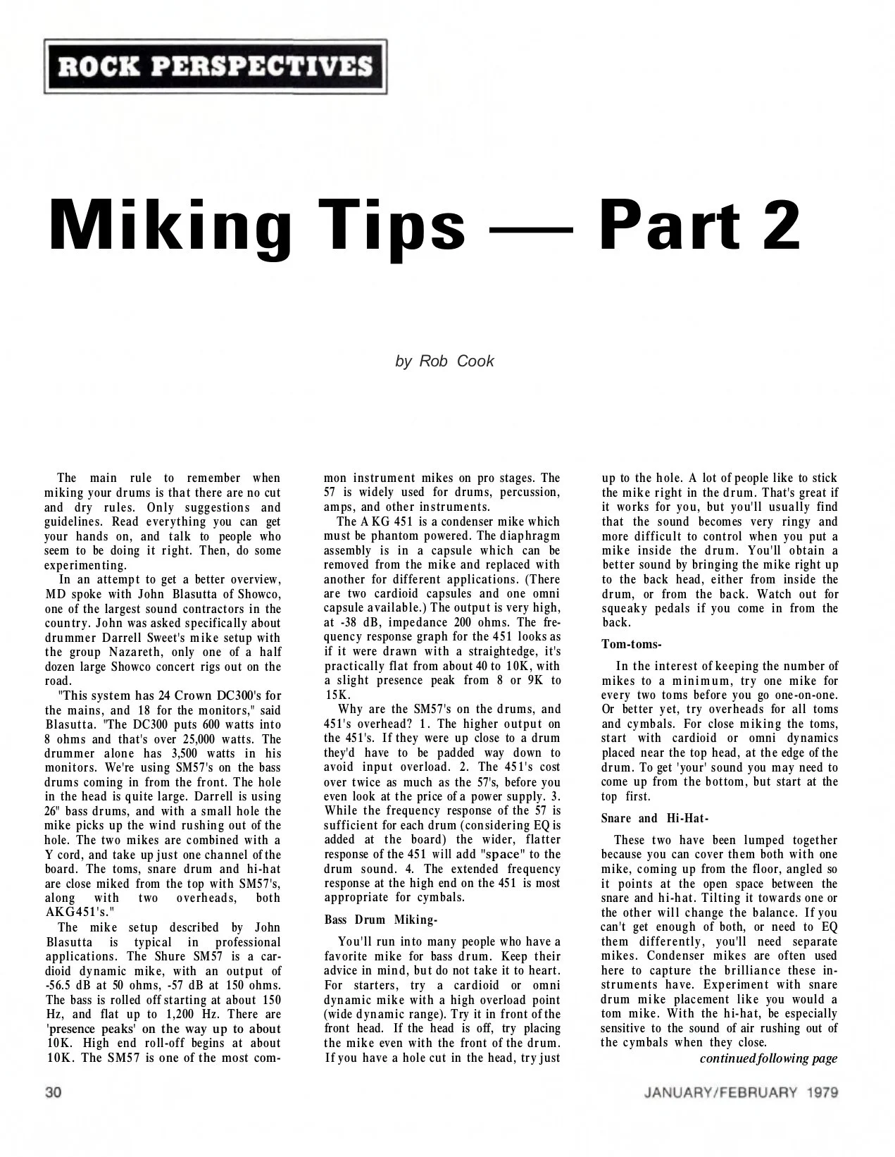 1979 Modern Drummer Magazine 