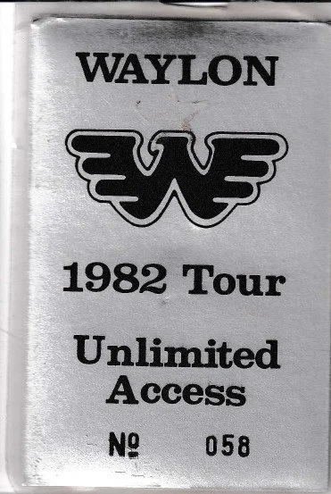 1982 Waylon Jennings Tour laminate