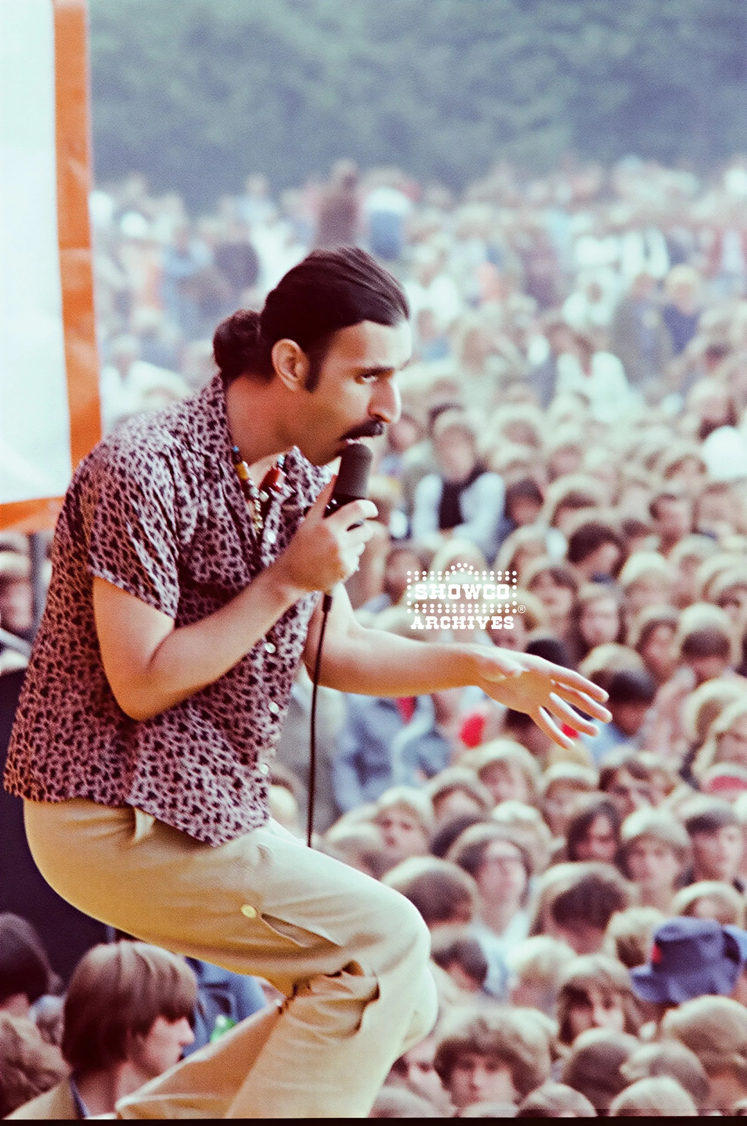 Frank Zappa performs at Summertime Open Air Festival, Ulm, Germany, 1978. Courtesy of the Showco Archives.