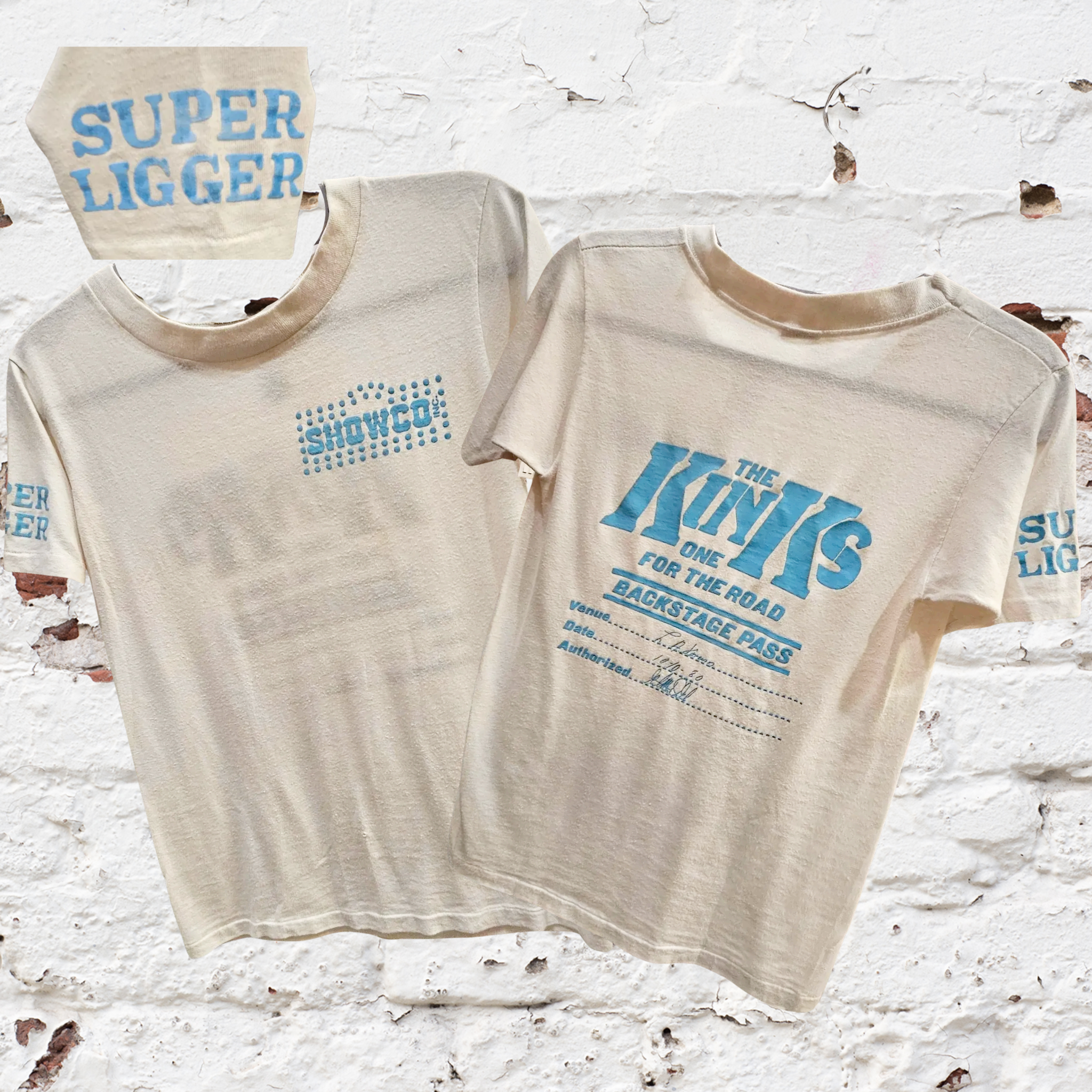 The Kinks 1980 Showco Super Ligger Tee - courtesy of Mike Ponczek