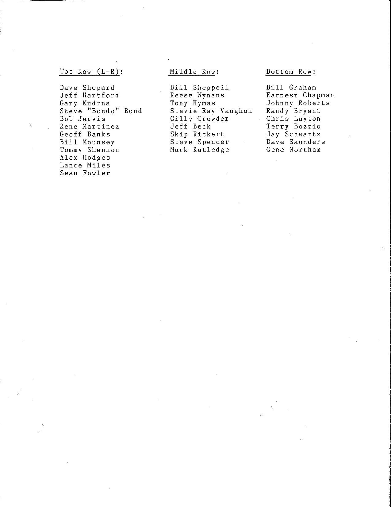 SRV Class Crew Photo