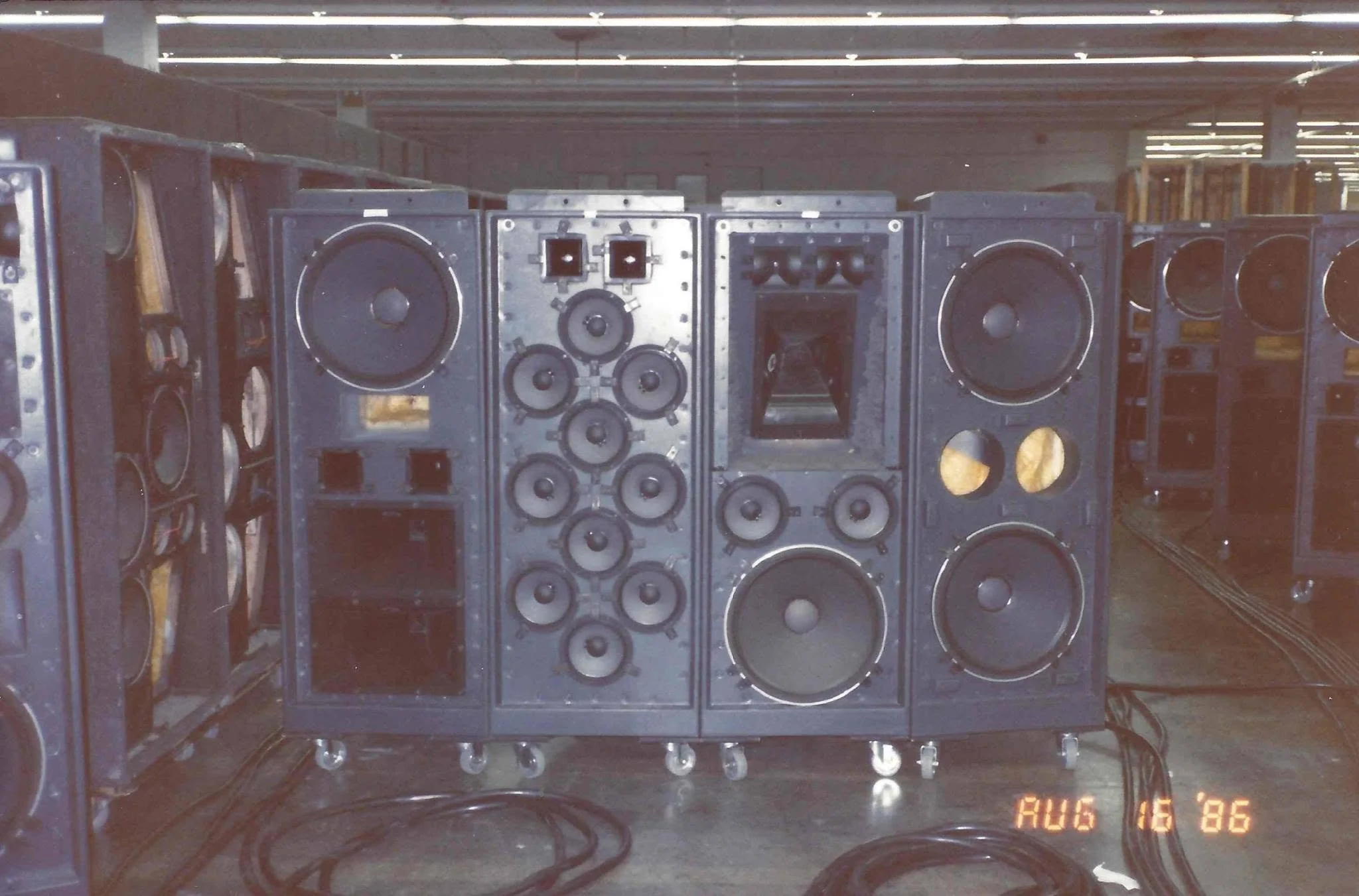 Showco Prism loudspeaker baffles.