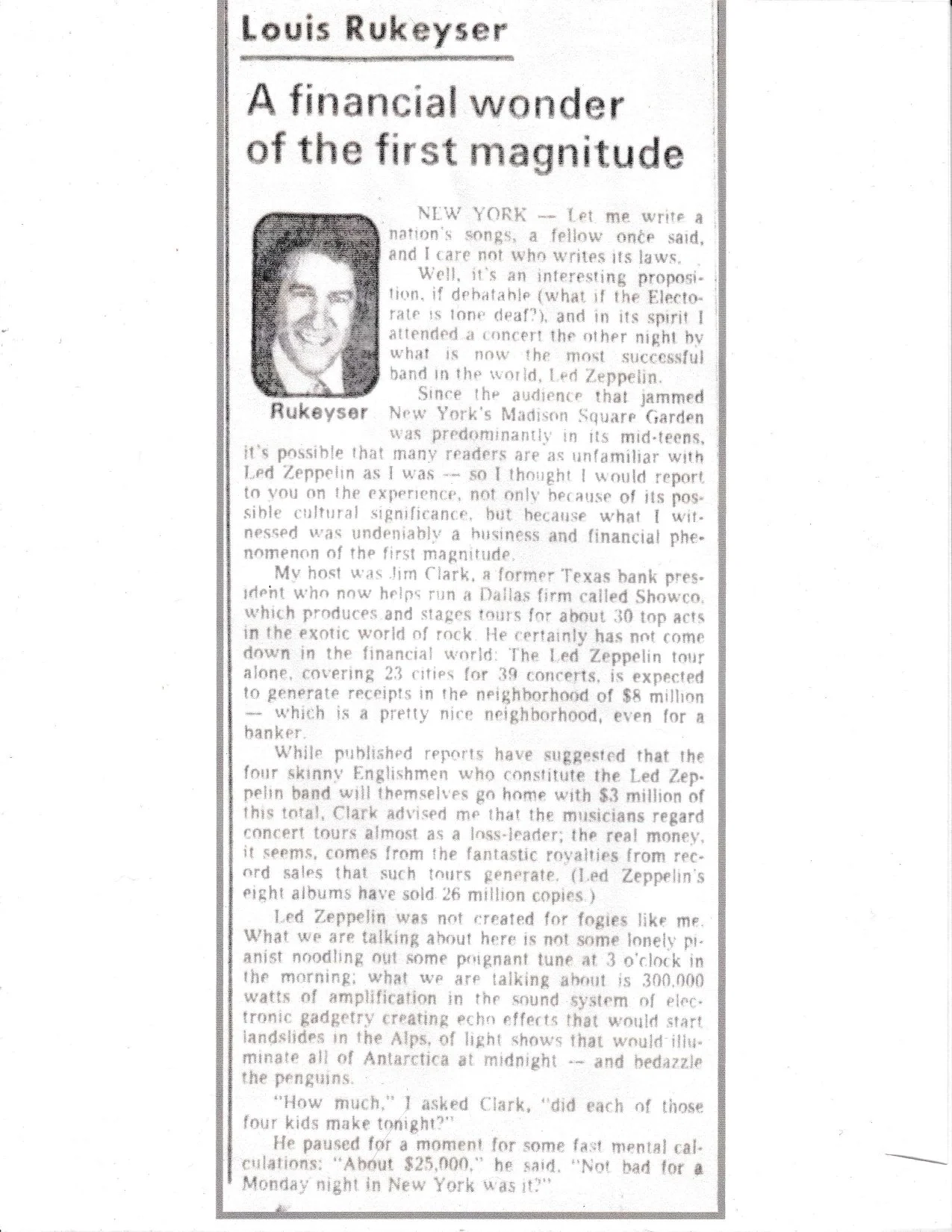 SYMPHONY SPACE RACE ARTICLE - LED ZEPPELIN