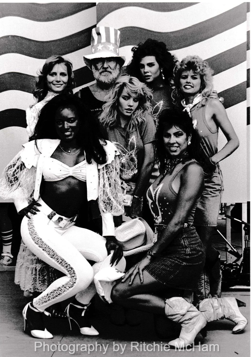 Willie Nelson & Playboy Bunnies-Farm Aid 1986