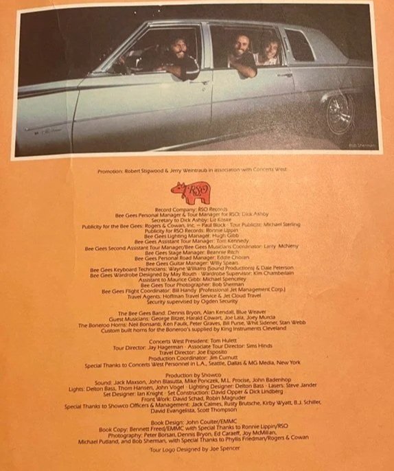 Bee Gees 1979 Magazine - Showco mention