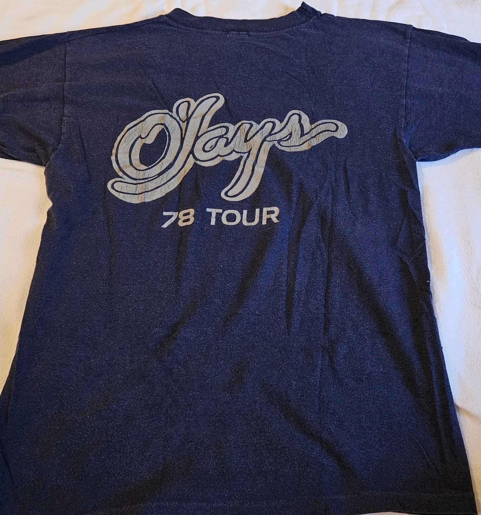 Showco O'Jays 78 Tour Shirt - courtesy of Mike 'Funk' Ponczek (back)