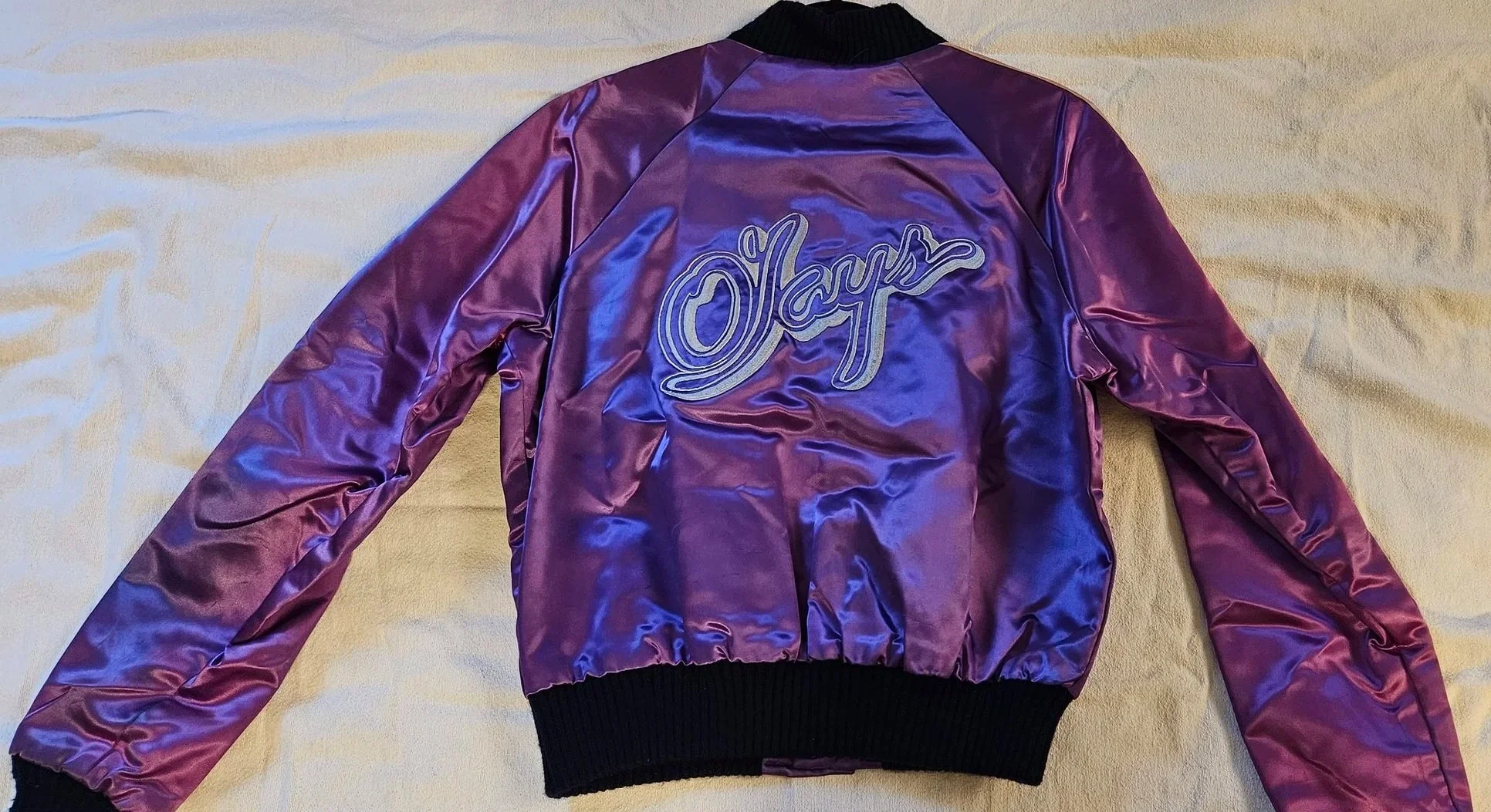 O'Jays Purple Satin Jacket 1978 - courtesy of Mike 'Funk' Ponczek (back)