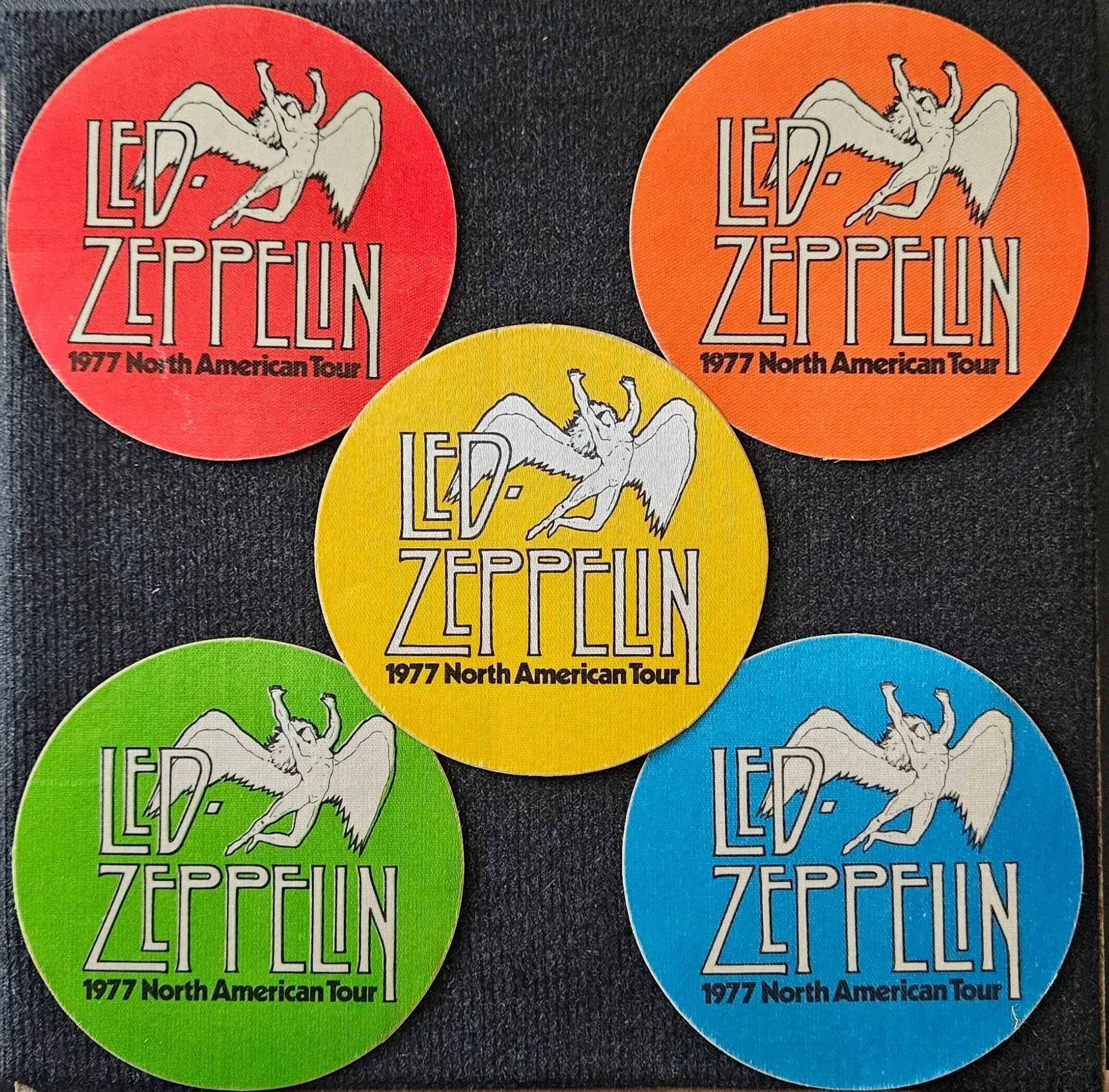 Original unused 1977 Led Zeppelin backstage passes - courtesy of Lewis Lee