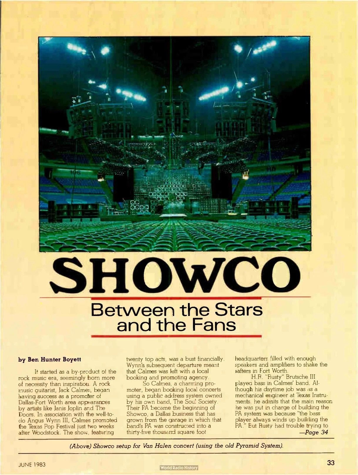 Mix Magazine article June 1983