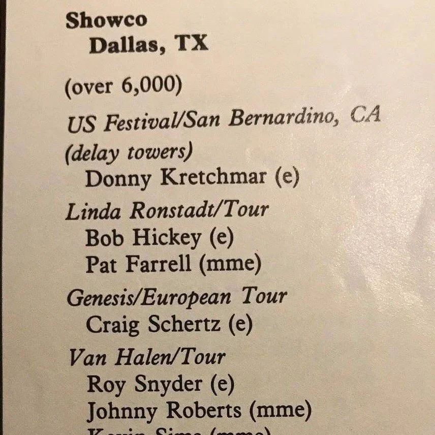 US Festival assignments