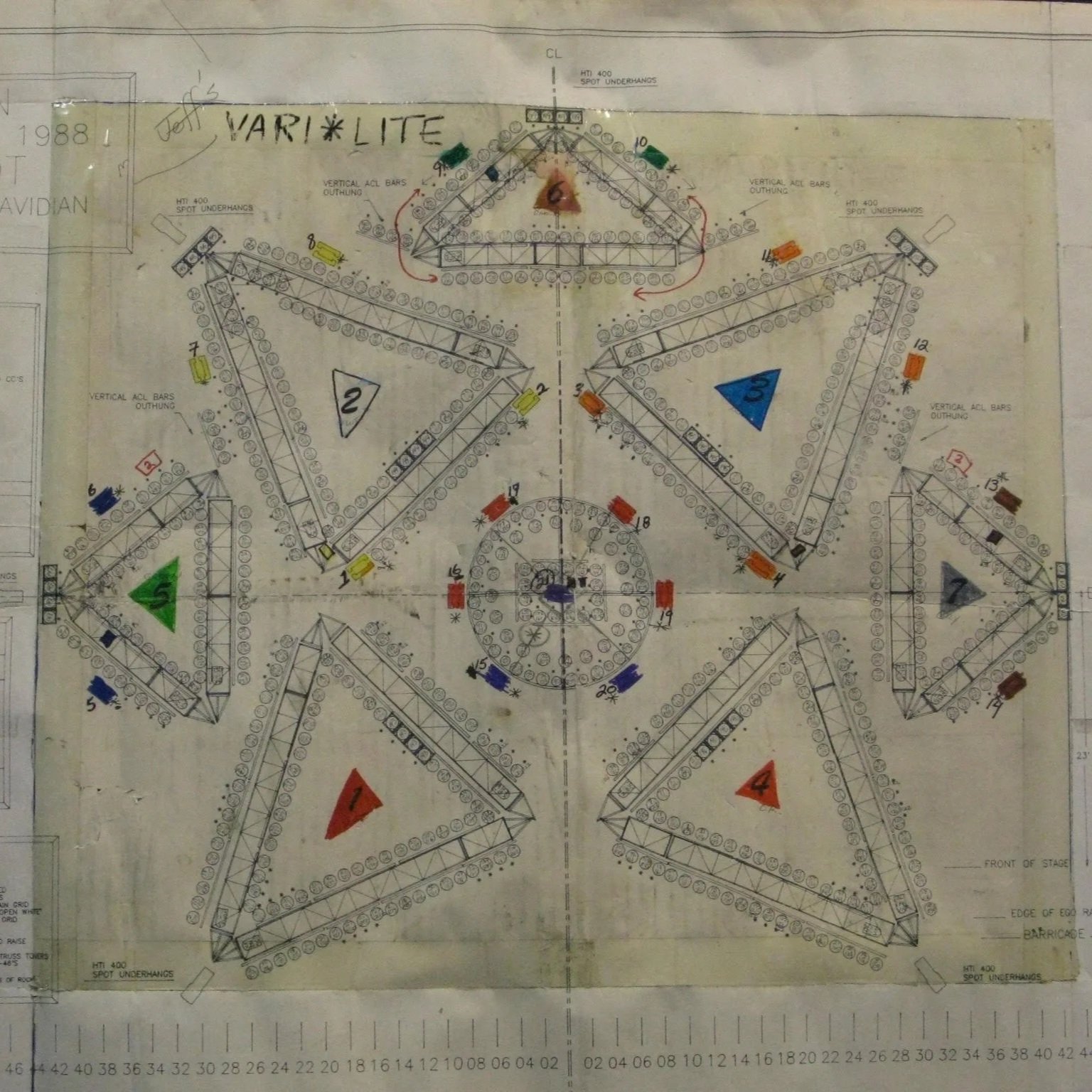 1988 Van Halen Light Plot