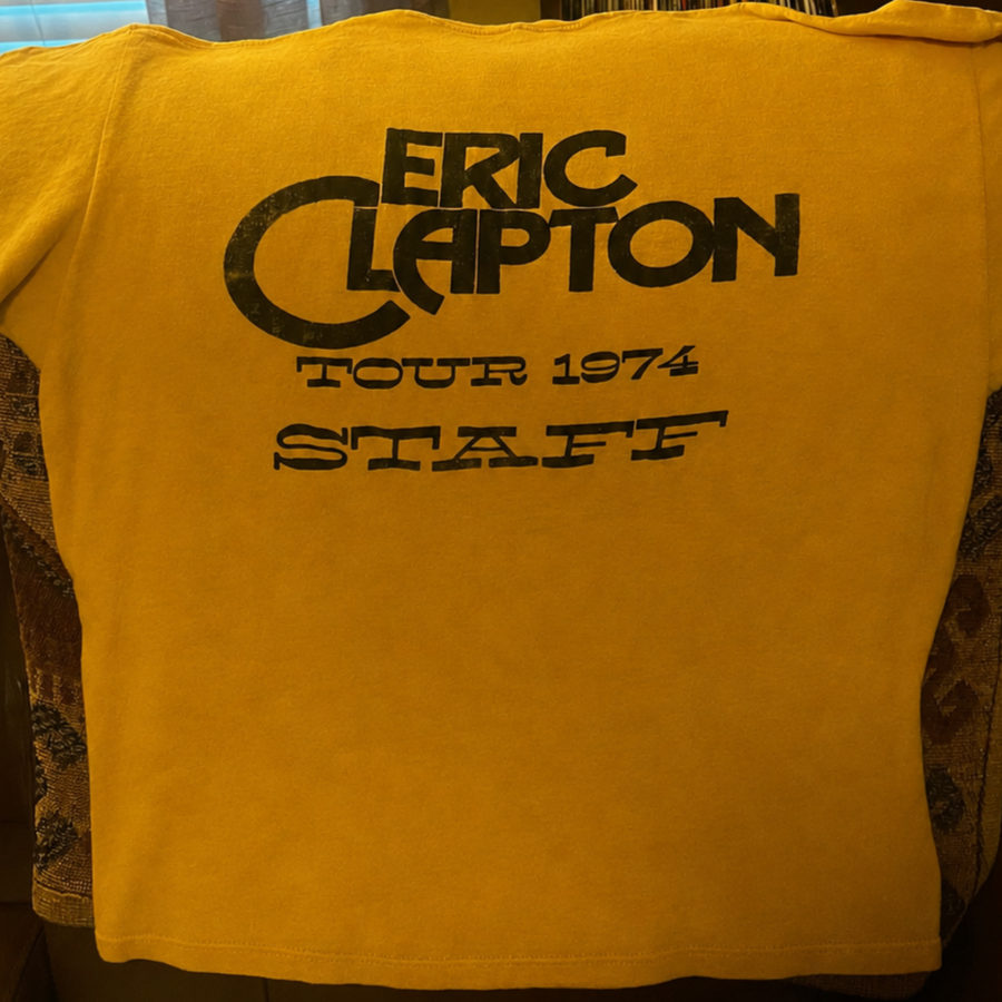 Showco Eric Clapton Tour 1974 STAFF shirt (back) - Mark Sena