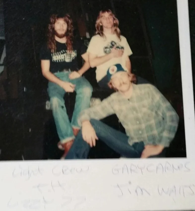 Showco lighting crew for Thin Lizzy: Thom Hansen, Gary Carnes, Jim Waits