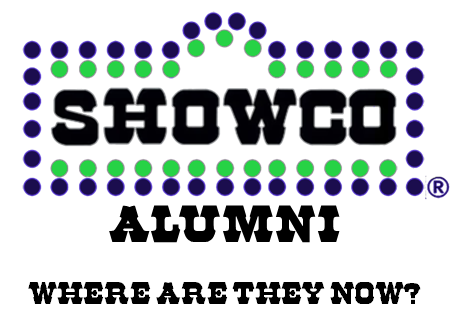 ShowCo logo with a dotted border in purple and green, and the text 'SHOWCO' in bold black letters.
