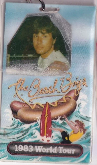 1983 Beach Boys crew laminate -courtesy Gary Kudrna