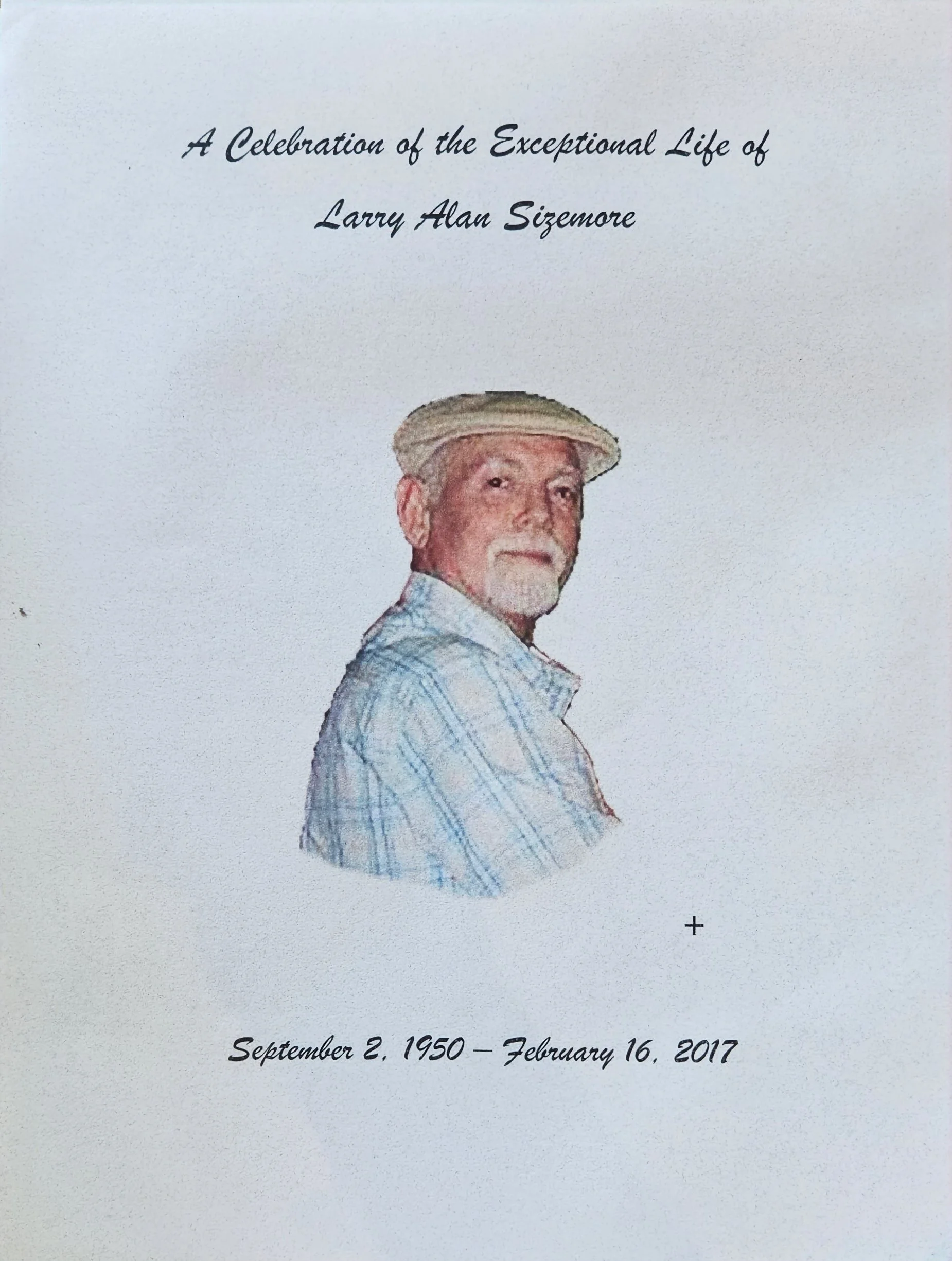 Larry's Celebration of Life flyer