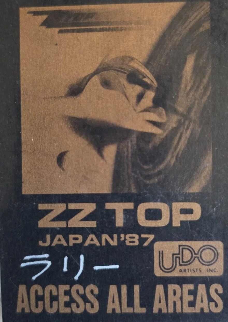 1987 Japan access all areas pass. Courtesy of the Sizemore Estate.
