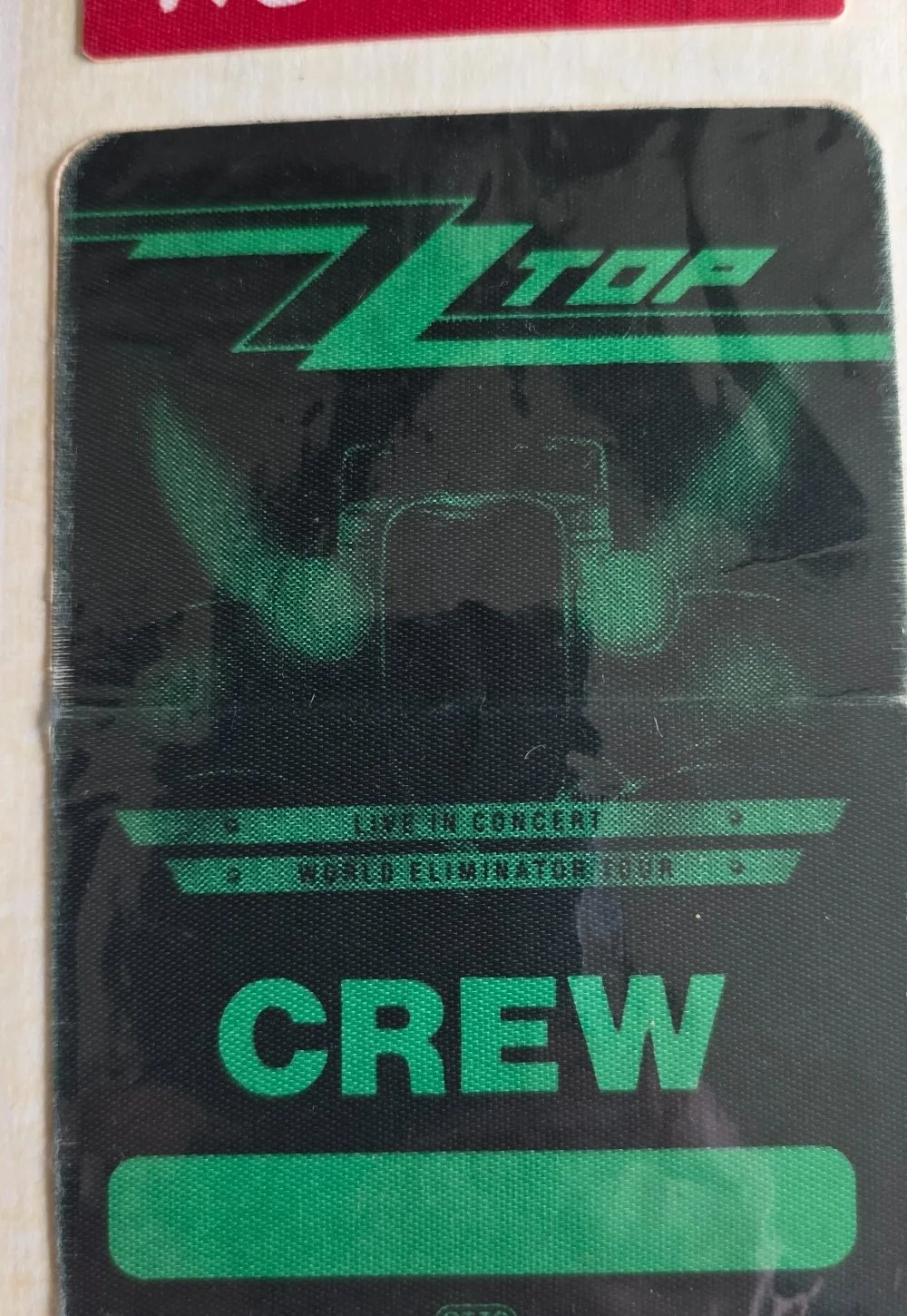 1983 Live in Concert crew pass. Courtesy of the Sizemore Estate.
