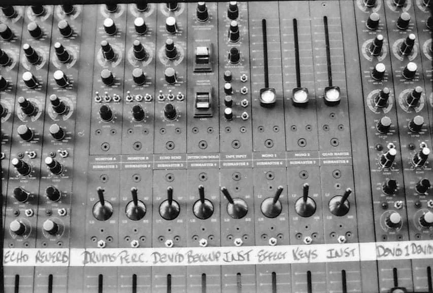 Showco console at David Bowie’s Universal Amphitheatre tour stop, California, September 1974.