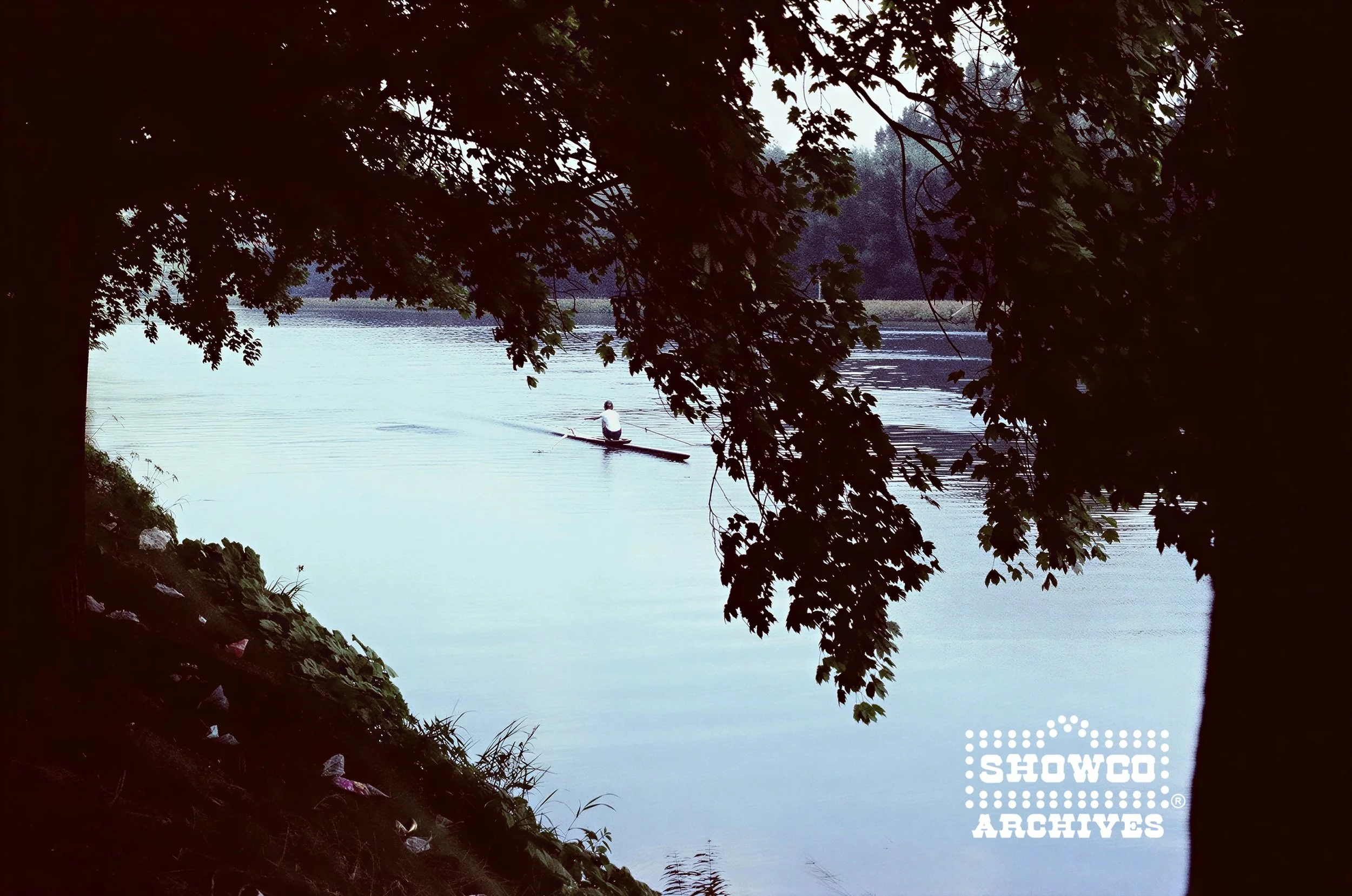 View of the Danube near the Summertime Open Air Festival grounds, Ulm, Germany, 1978. Courtesy of the Showco Archives.