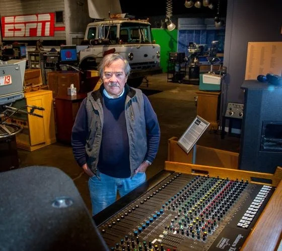 Chuck Conrad at the Showco Superboard.