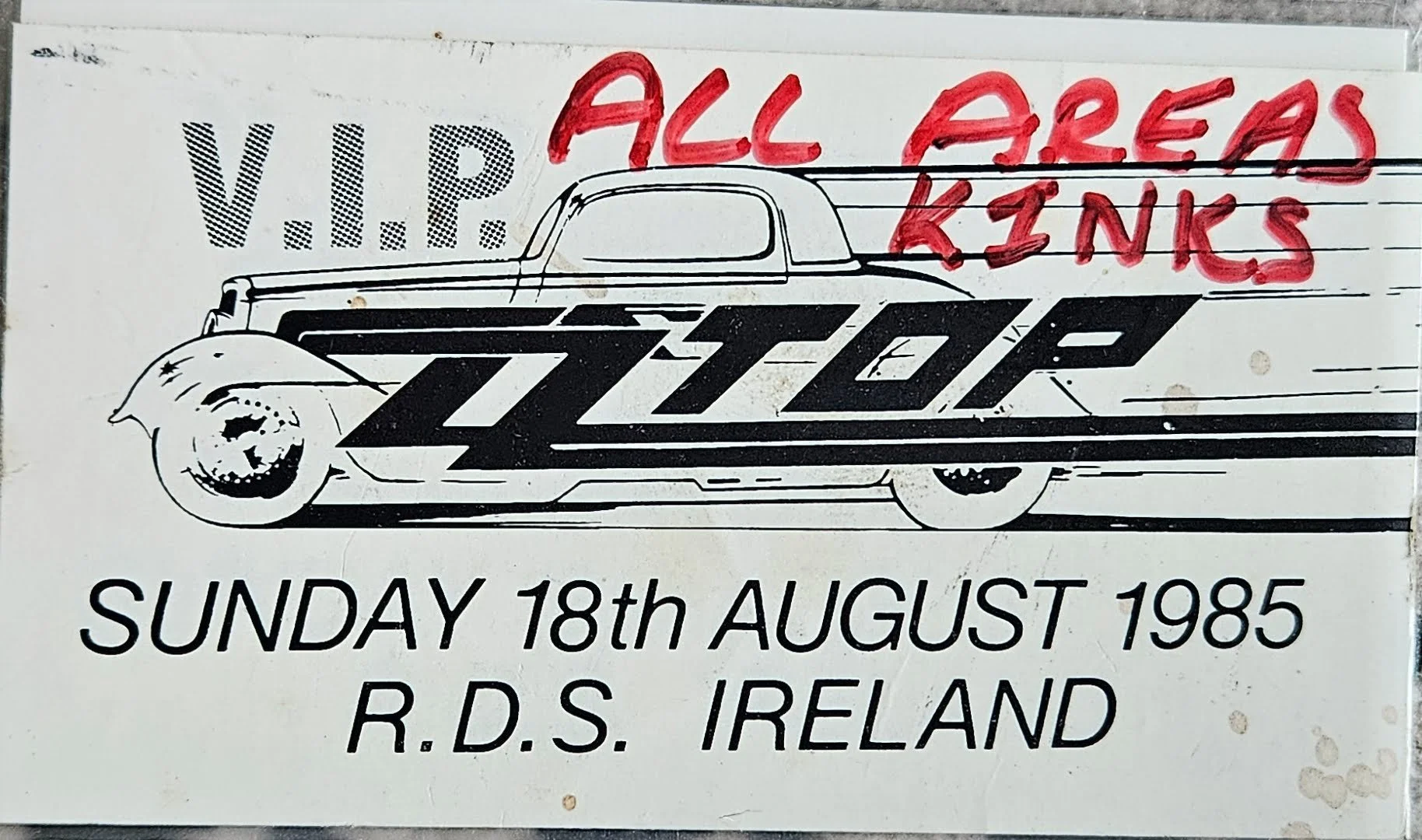 1985-ZZ Top-Kinks-VIP-All Areas Pass-RDS Ireland-Ken Byrnes.jpg
